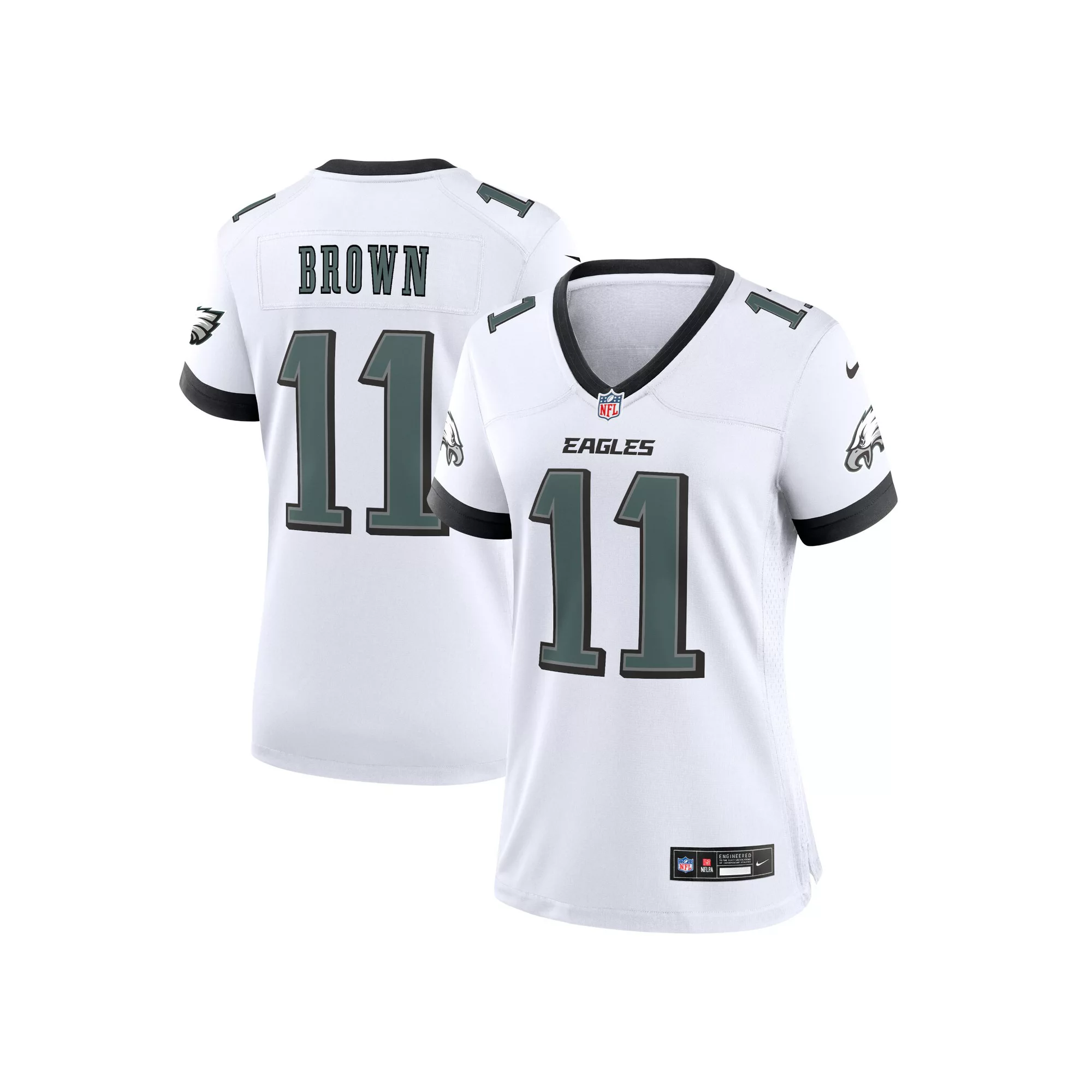 Men's Nike A.J. Brown White Philadelphia Eagles Game Jersey