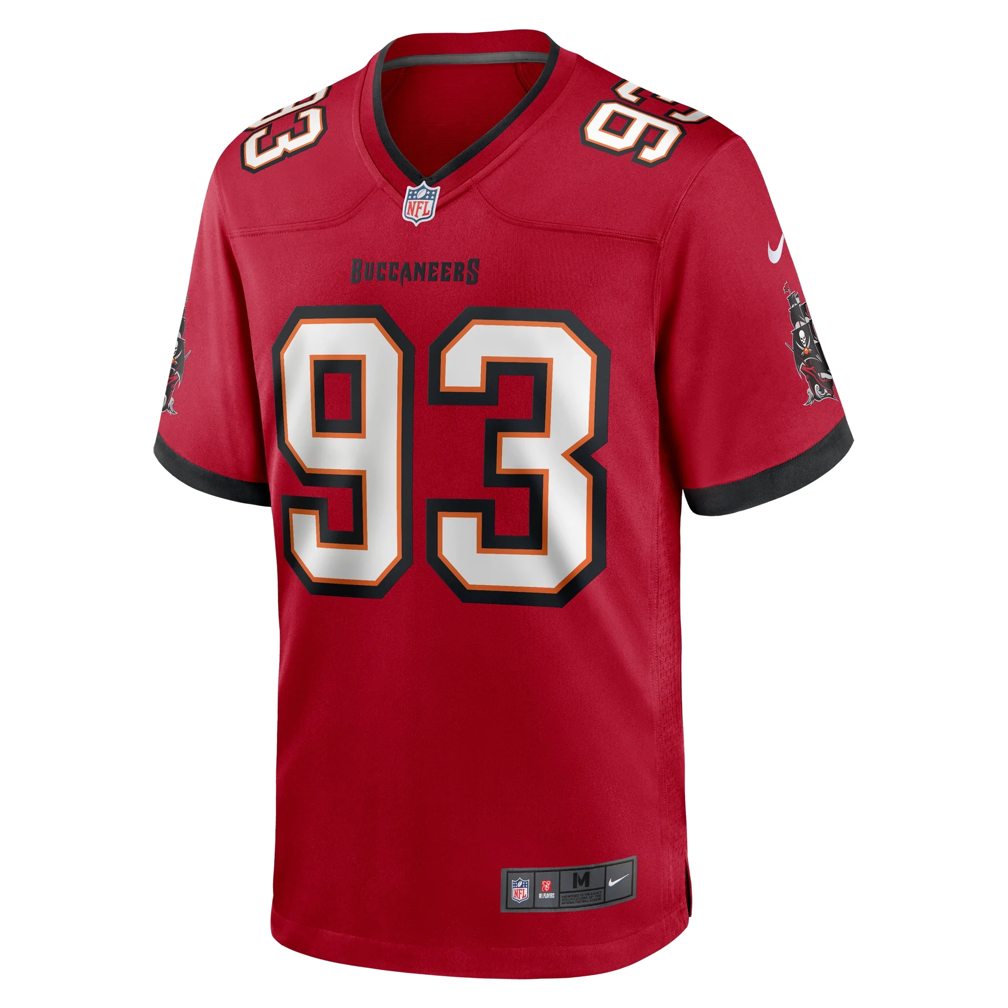 Men's Nike Eric Banks Red Tampa Bay Buccaneers Game Jersey