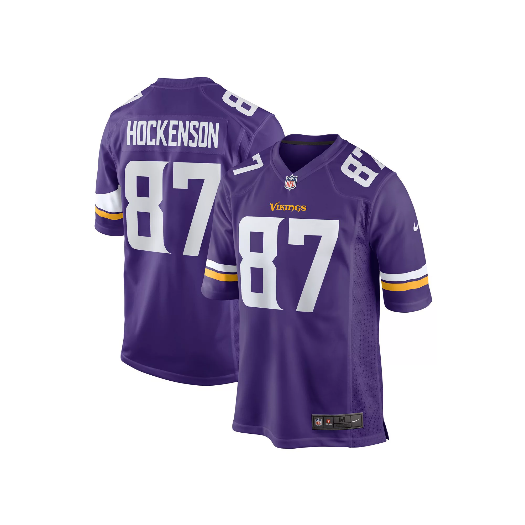Men's Nike T.J. Hockenson Purple Minnesota Vikings Game Player Jersey