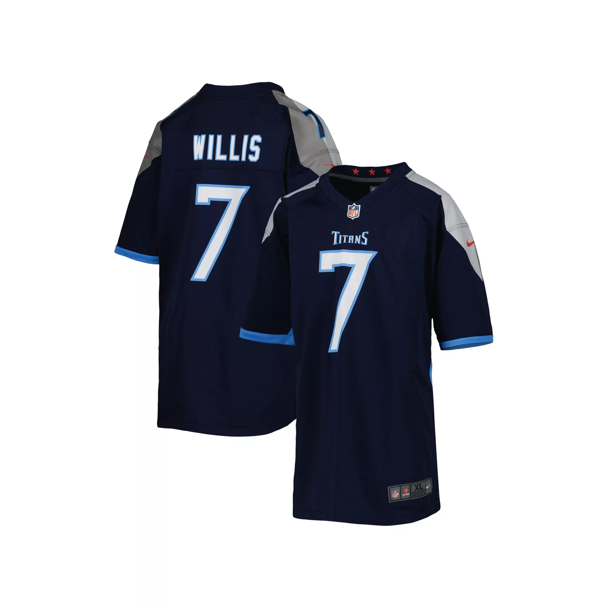 Youth Nike Malik Willis Navy Tennessee Titans Game Jersey