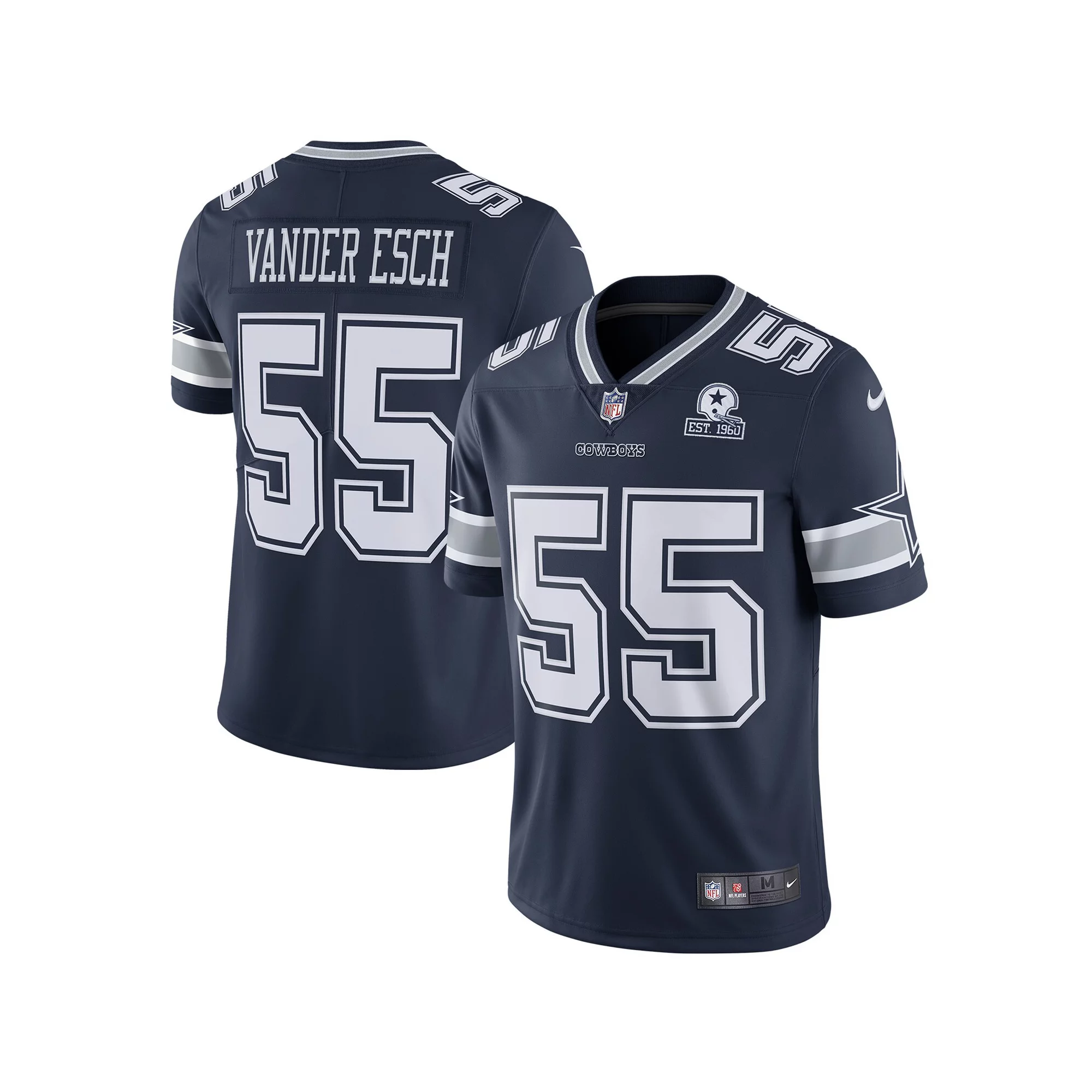Men's Nike Leighton Vander Esch Navy Dallas Cowboys 60th Anniversary Limited Jersey