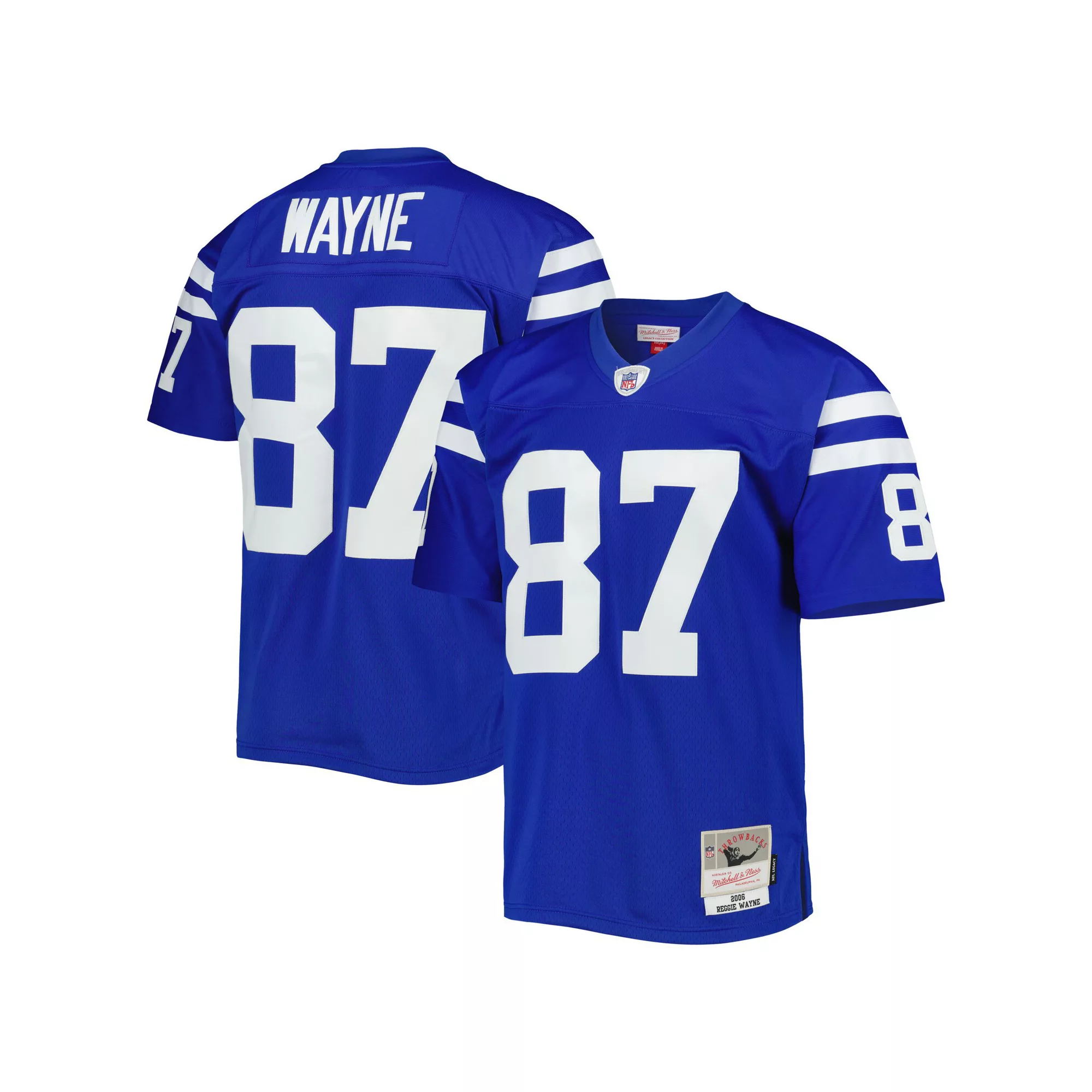 Men's Mitchell & Ness Reggie Wayne Royal Indianapolis Colts 2006 Legacy Replica Jersey