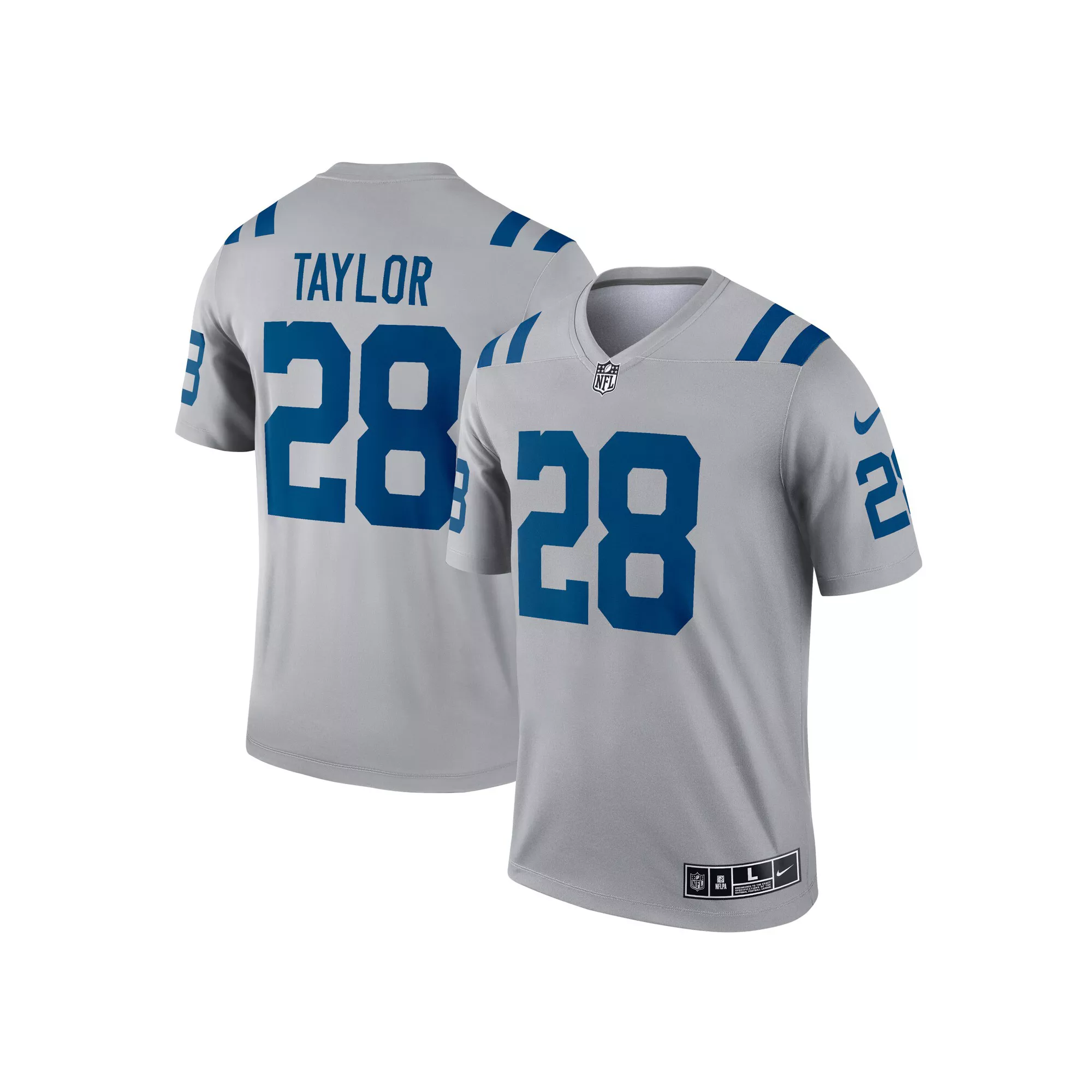 Men's Nike Jonathan Taylor Gray Indianapolis Colts Inverted Legend Jersey