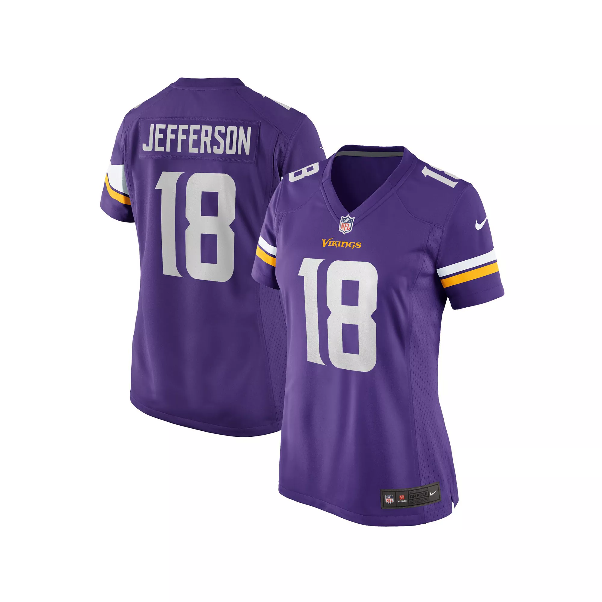 Women's Nike Justin Jefferson Purple Minnesota Vikings Player Game Jersey