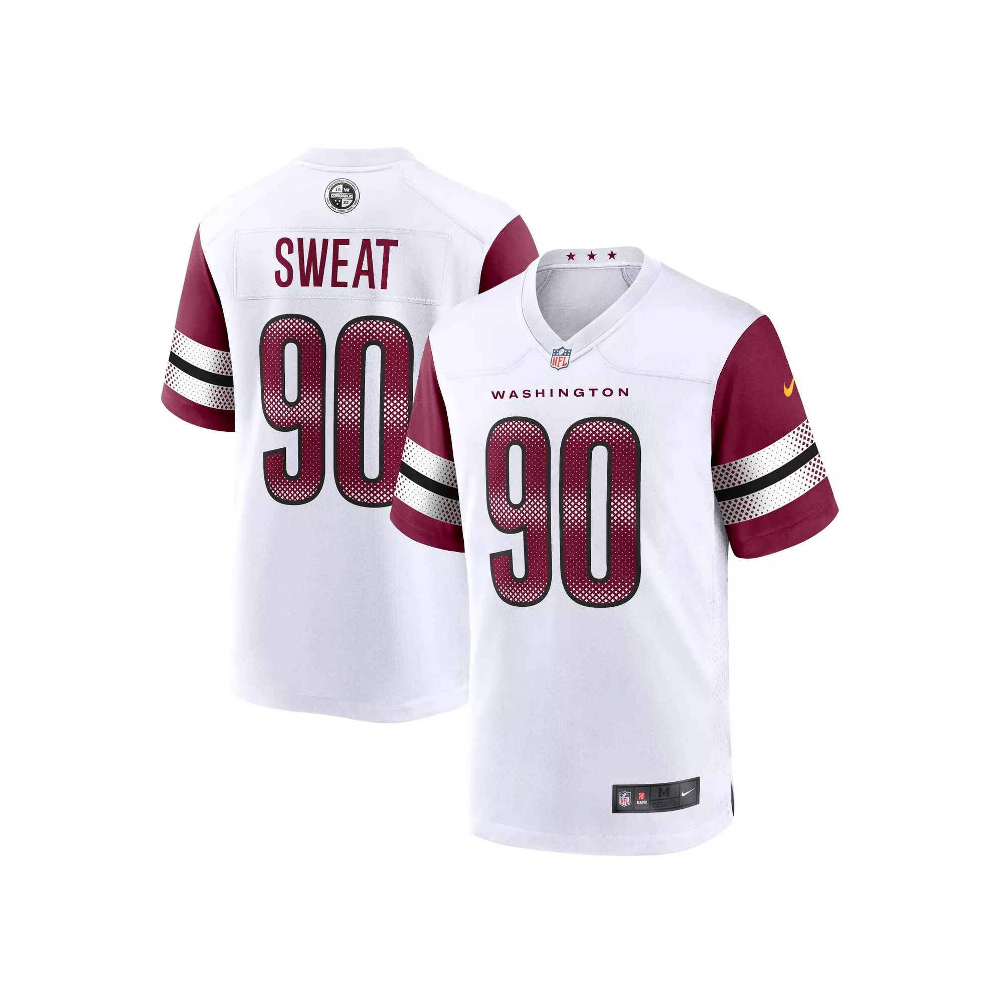 Men's Nike Montez Sweat White Washington Commanders Game Jersey