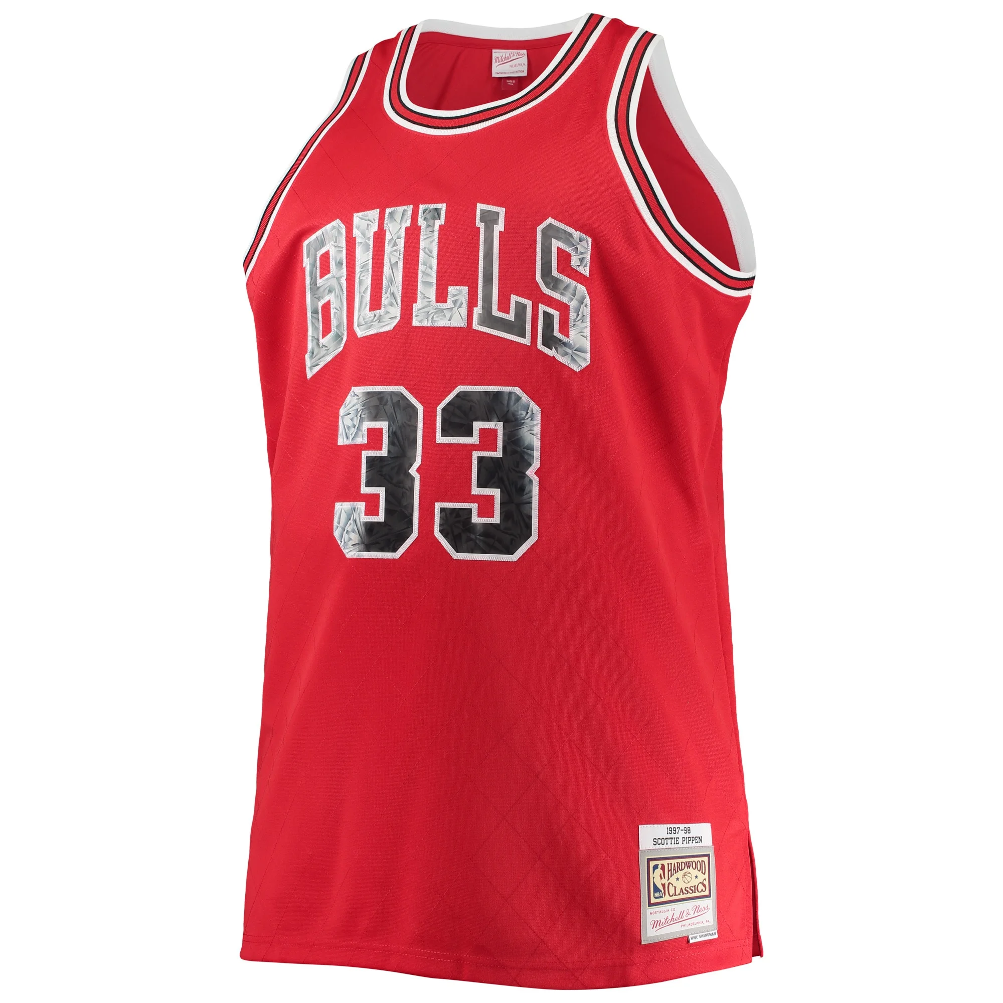 Men's Mitchell & Ness Scottie Pippen Red Chicago Bulls Big & Tall 1997/98 NBA 75th Anniversary Diamond Swingman Jersey