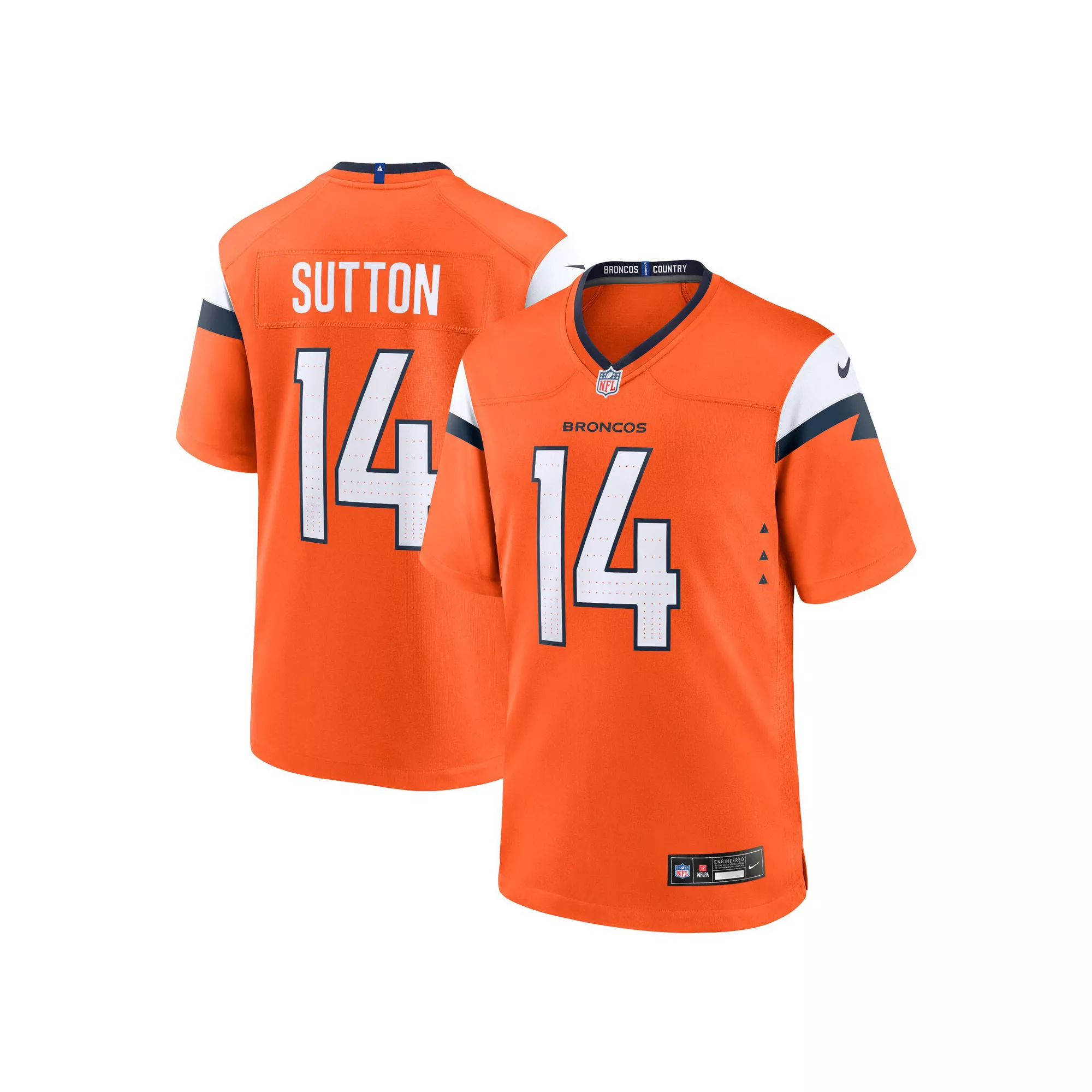 Men's Nike Courtland Sutton Orange Denver Broncos Game Jersey