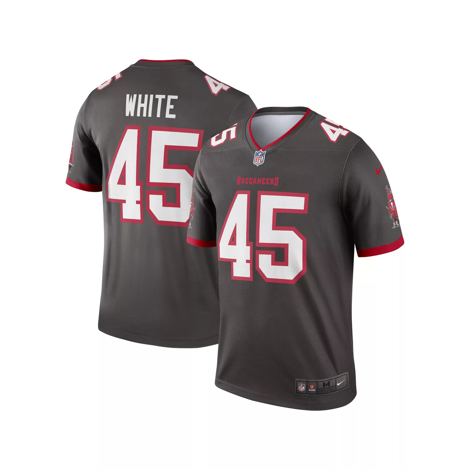 Men's Nike Devin White Pewter Tampa Bay Buccaneers Alternate Legend Jersey