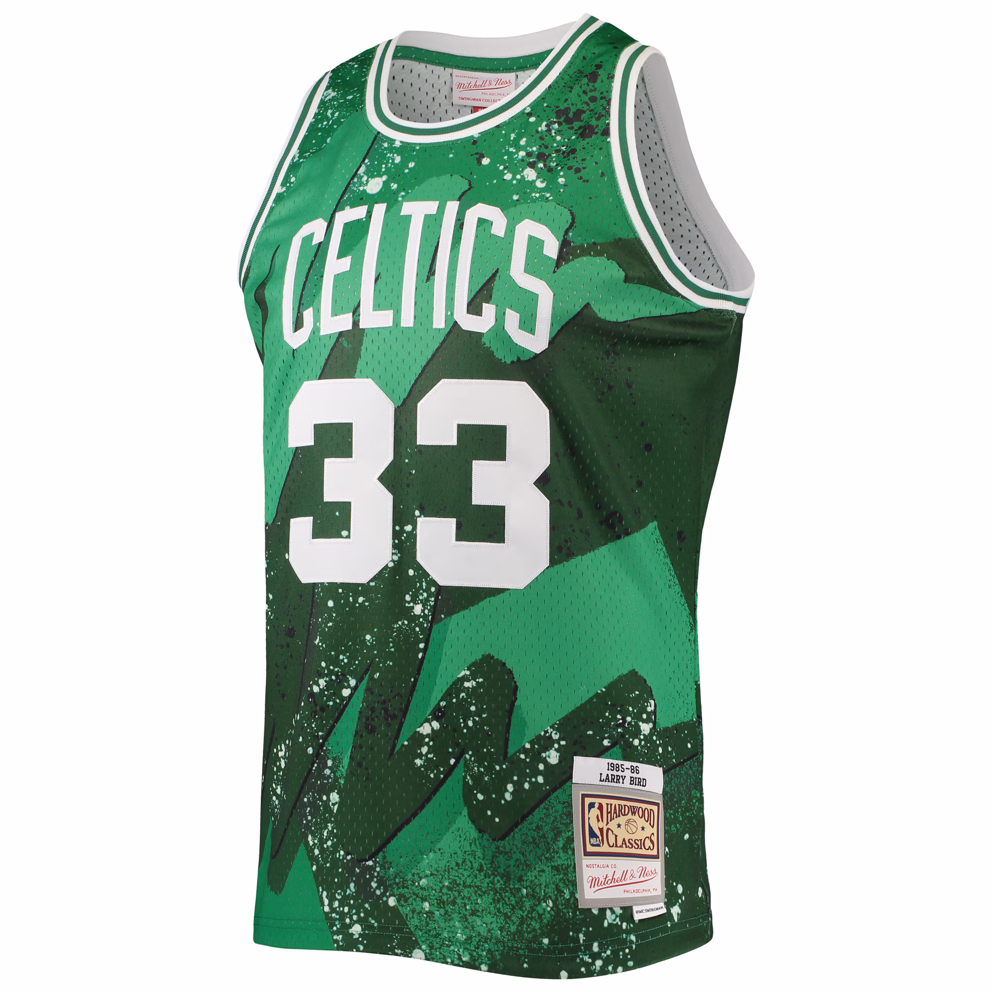 Larry Bird Boston Celtics Mitchell & Ness Hardwood Classics 1985/86 Hyper Hoops Swingman Jersey - Kelly Green