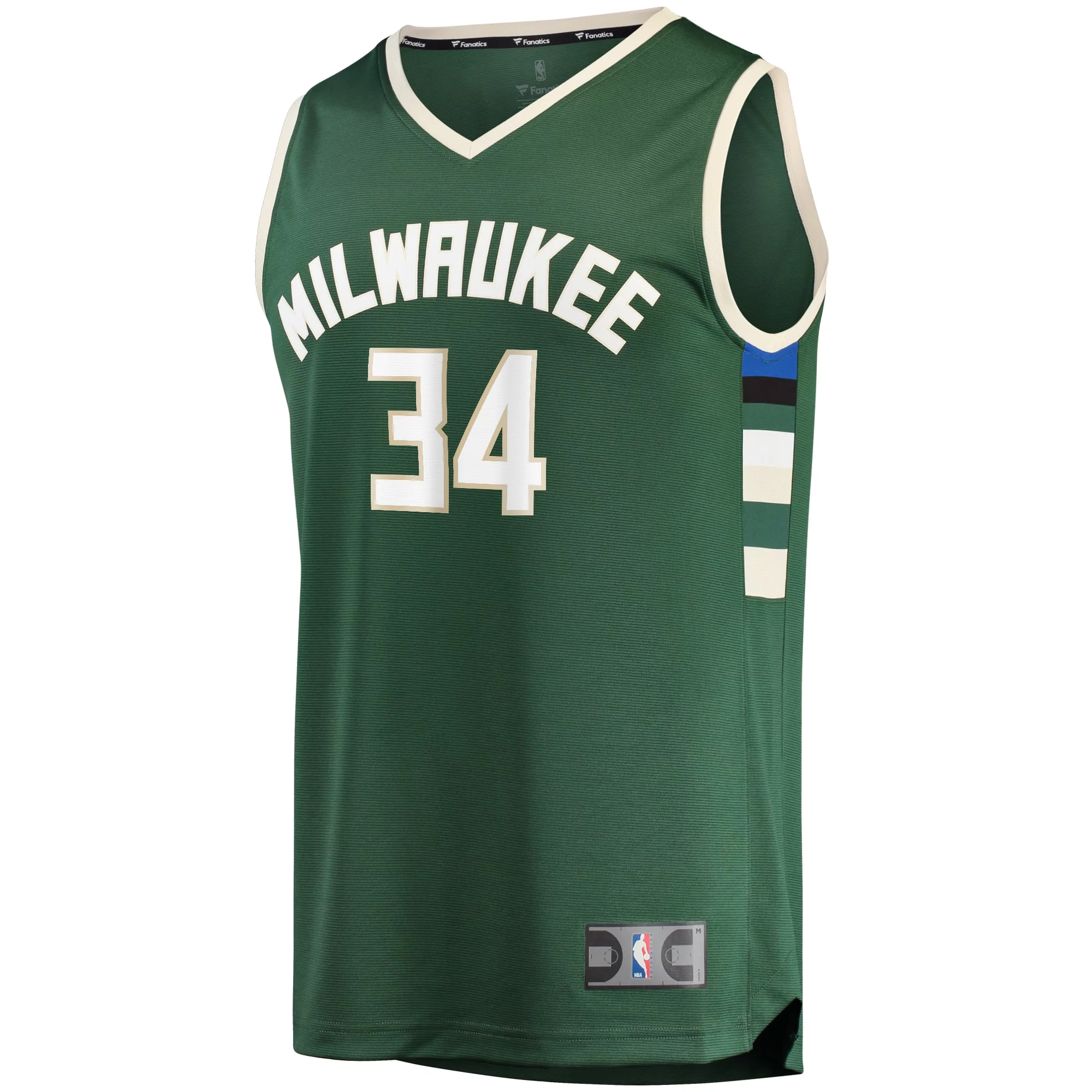 Men's Fanatics Giannis Antetokounmpo Hunter Green Milwaukee Bucks Fast Break Replica Player Jersey - Icon Edition