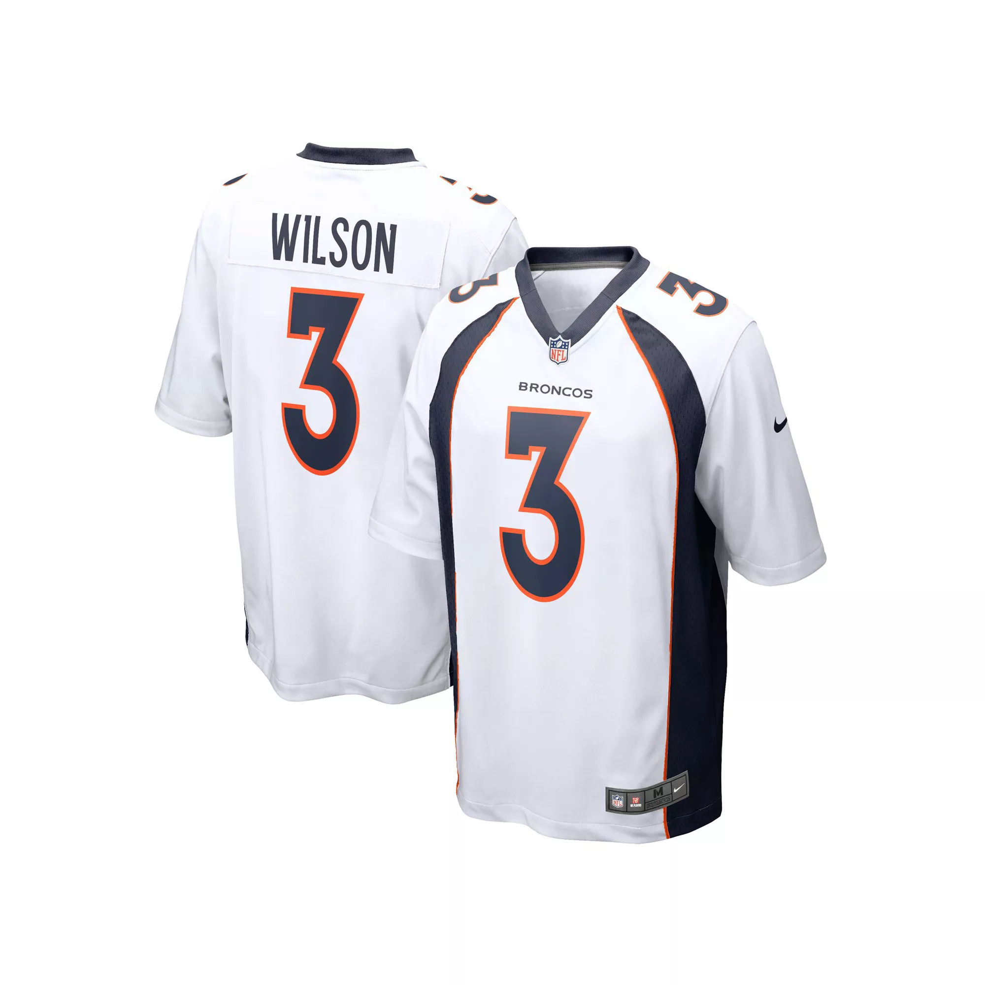 Men's Nike Russell Wilson White Denver Broncos Game Jersey