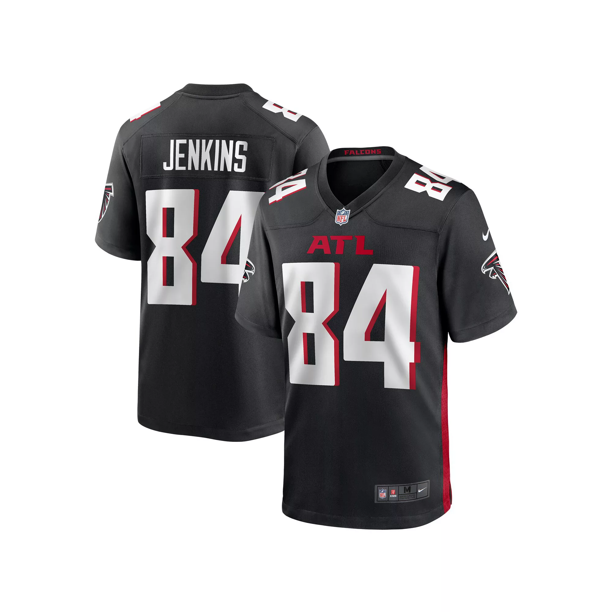 Men's Nike Alfred Jenkins Black Atlanta Falcons Game Retired Player Jersey