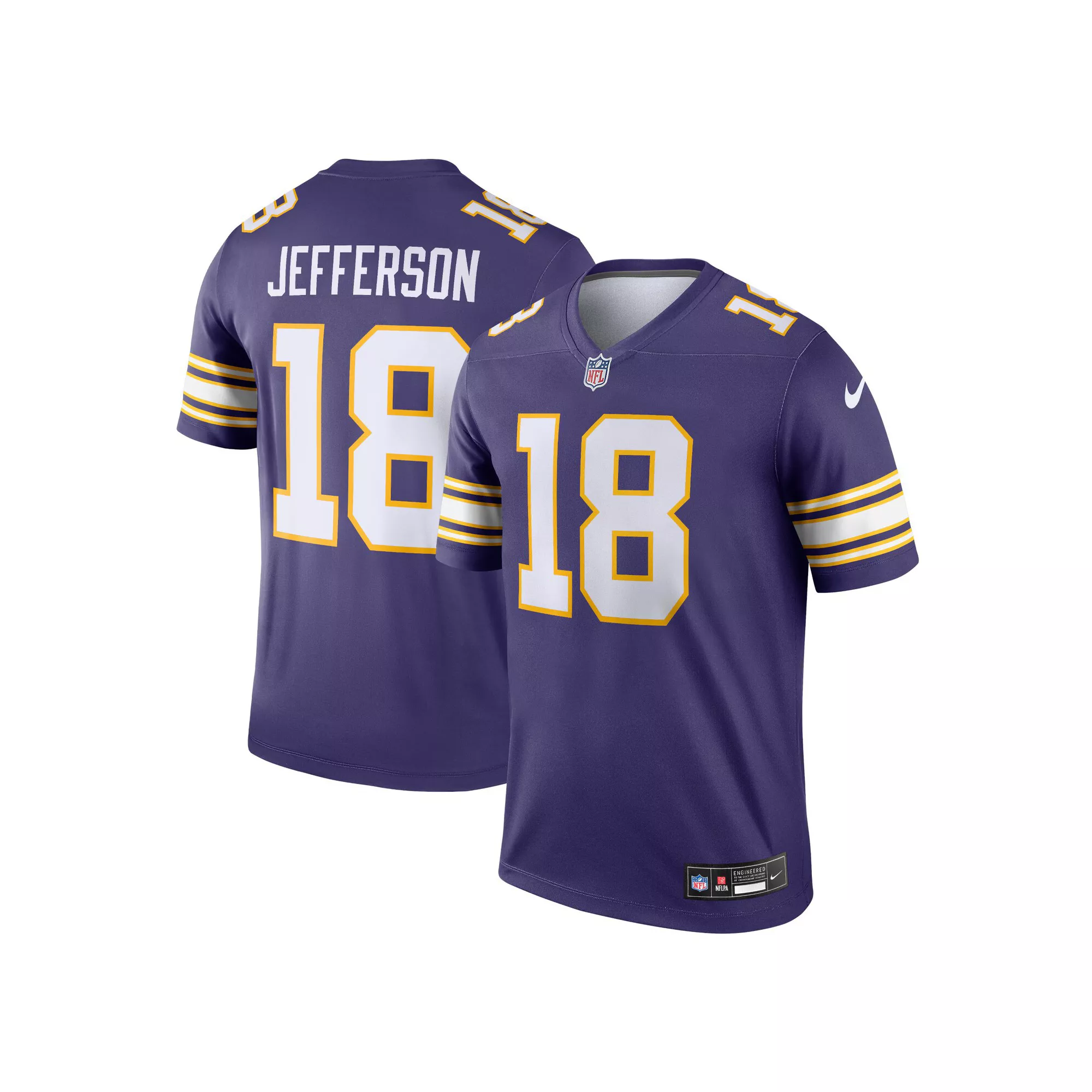 Men's Nike Justin Jefferson Purple Minnesota Vikings Classic Legend Player Jersey
