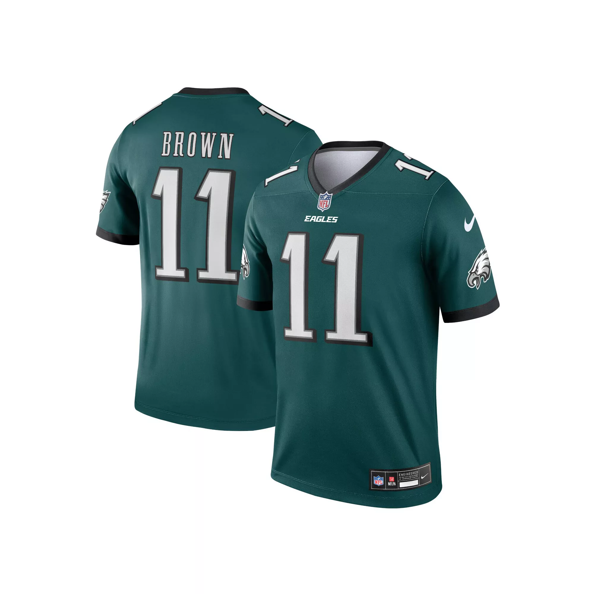 Men's Nike A.J. Brown Midnight Green Philadelphia Eagles Legend Jersey