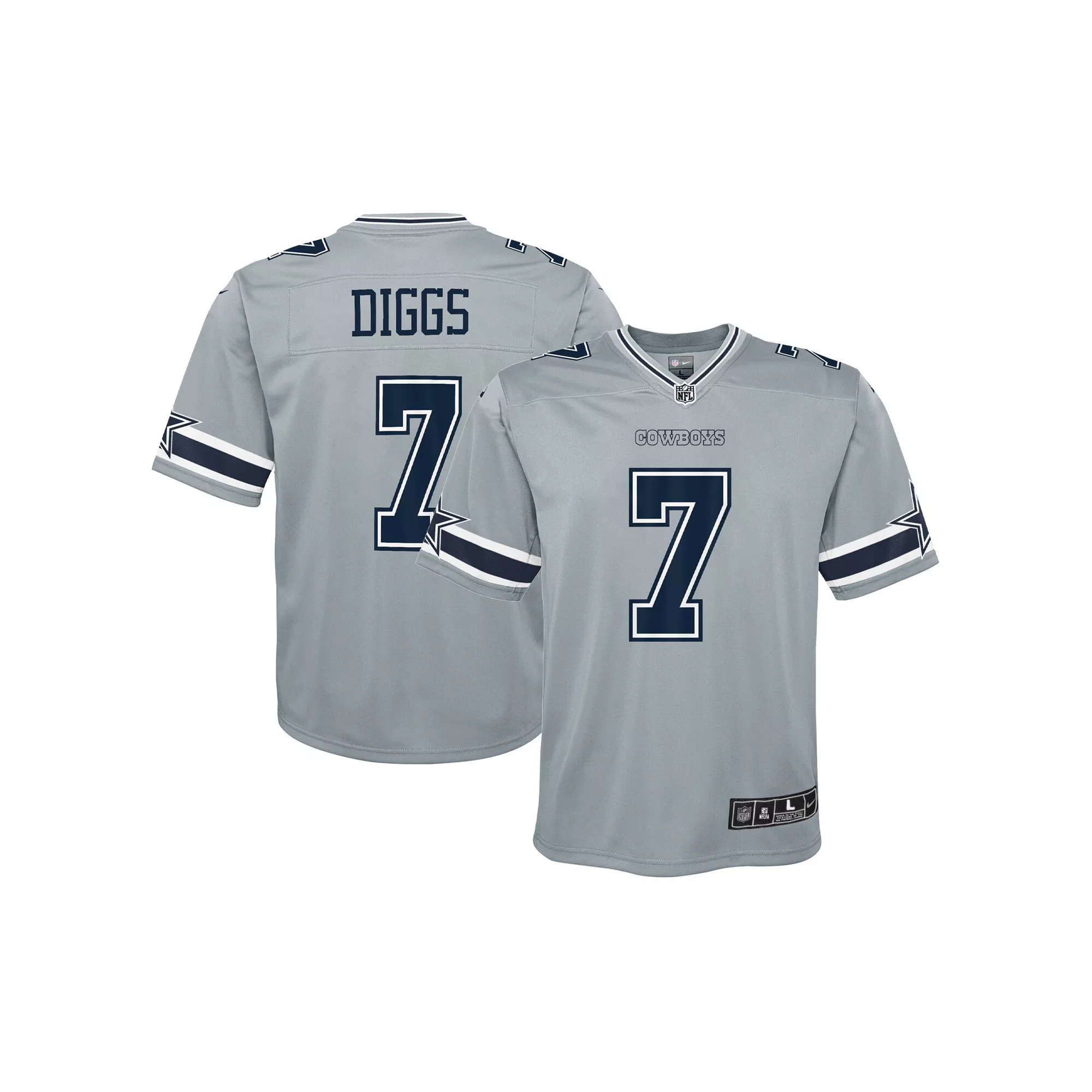 Youth Nike Trevon Diggs Gray Dallas Cowboys Inverted Game Jersey