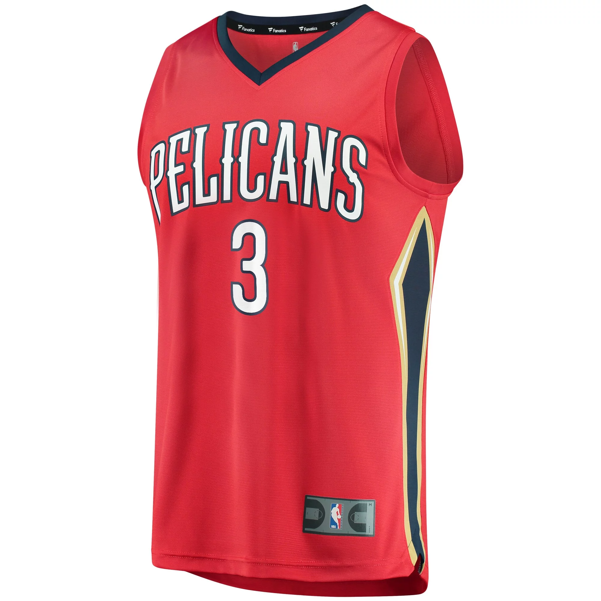 Men's Fanatics C.J. McCollum Red New Orleans Pelicans Fast Break Replica Player Jersey - Statement Edition