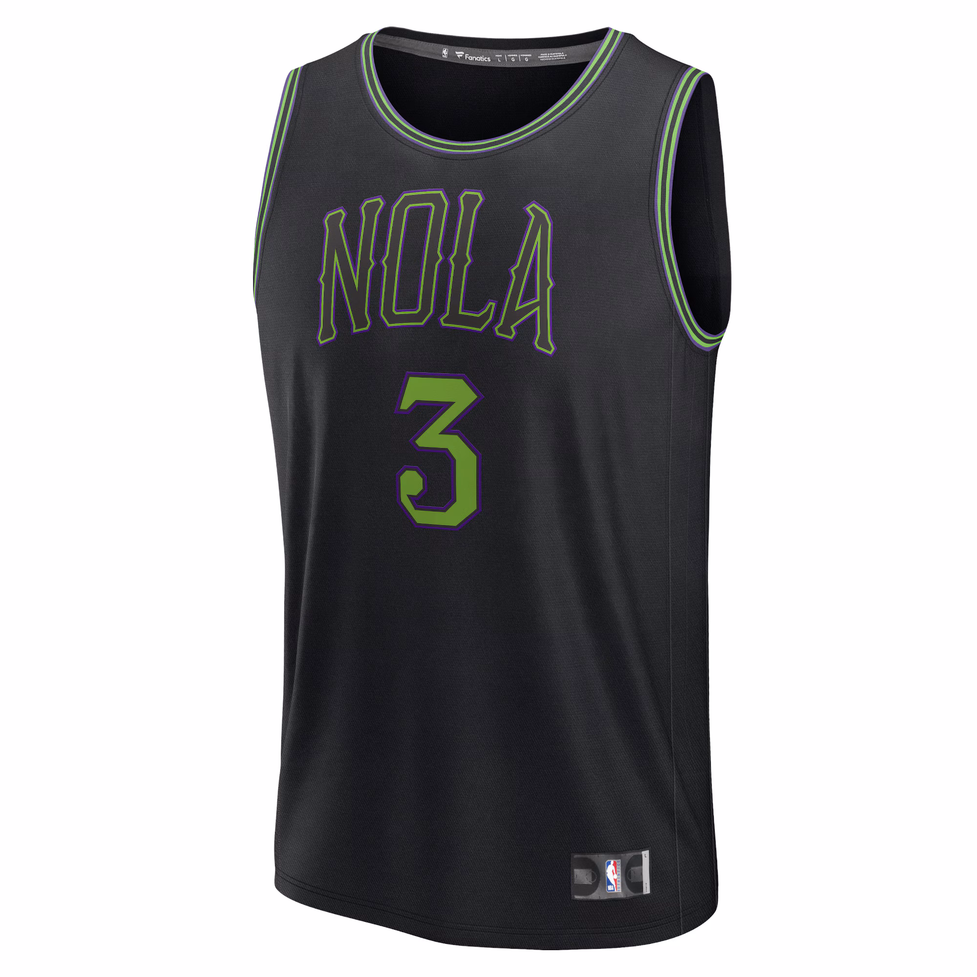 CJ McCollum New Orleans Pelicans Fanatics Fast Break Jersey - Black - City Edition