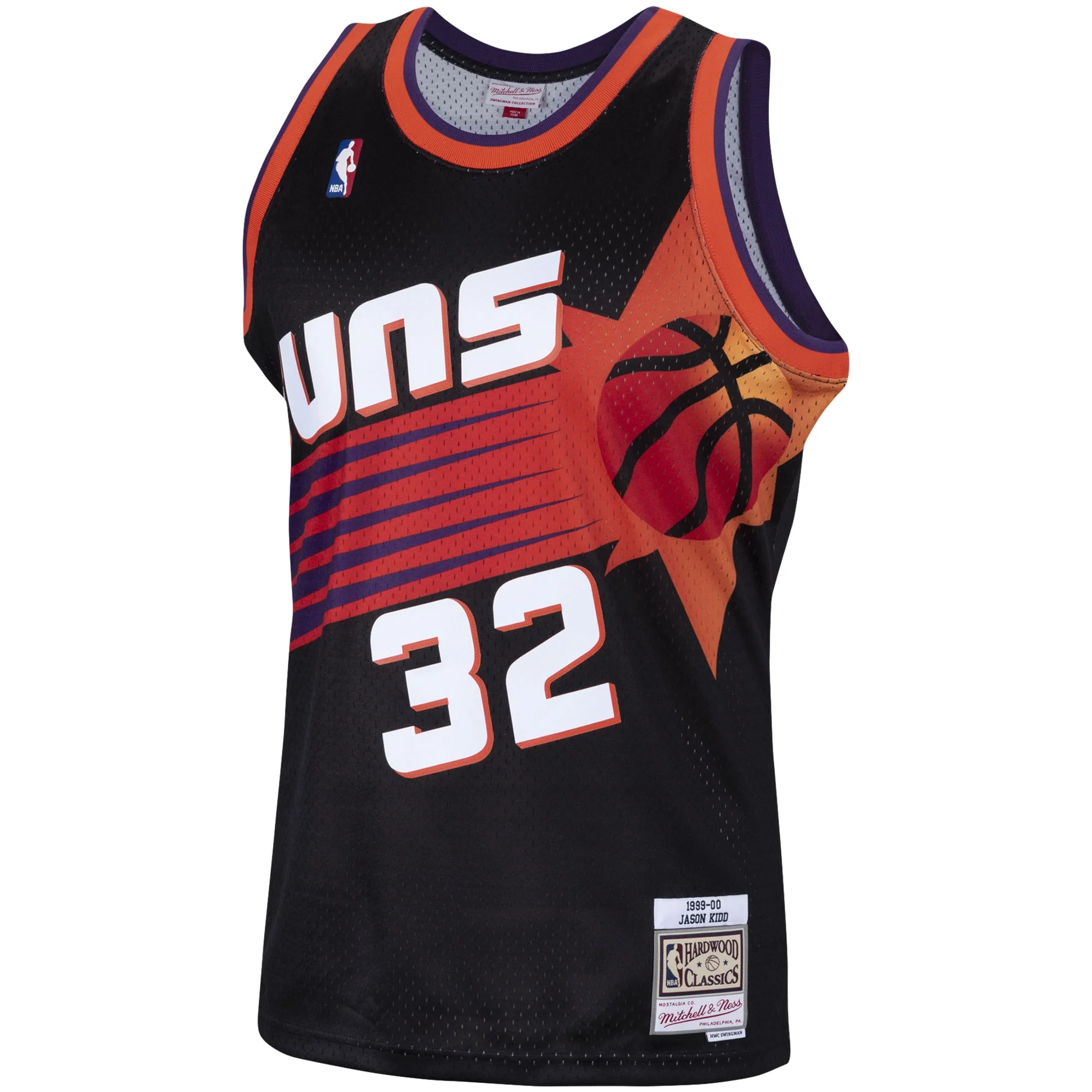 Men's Mitchell & Ness Jason Kidd Black Phoenix Suns 1999-00 Hardwood Classics Swingman Jersey
