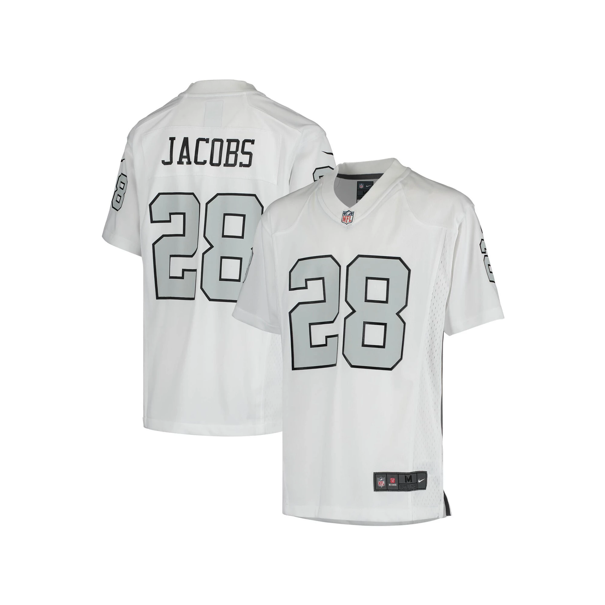 Youth Nike Josh Jacobs White Las Vegas Raiders Color Rush Game Jersey