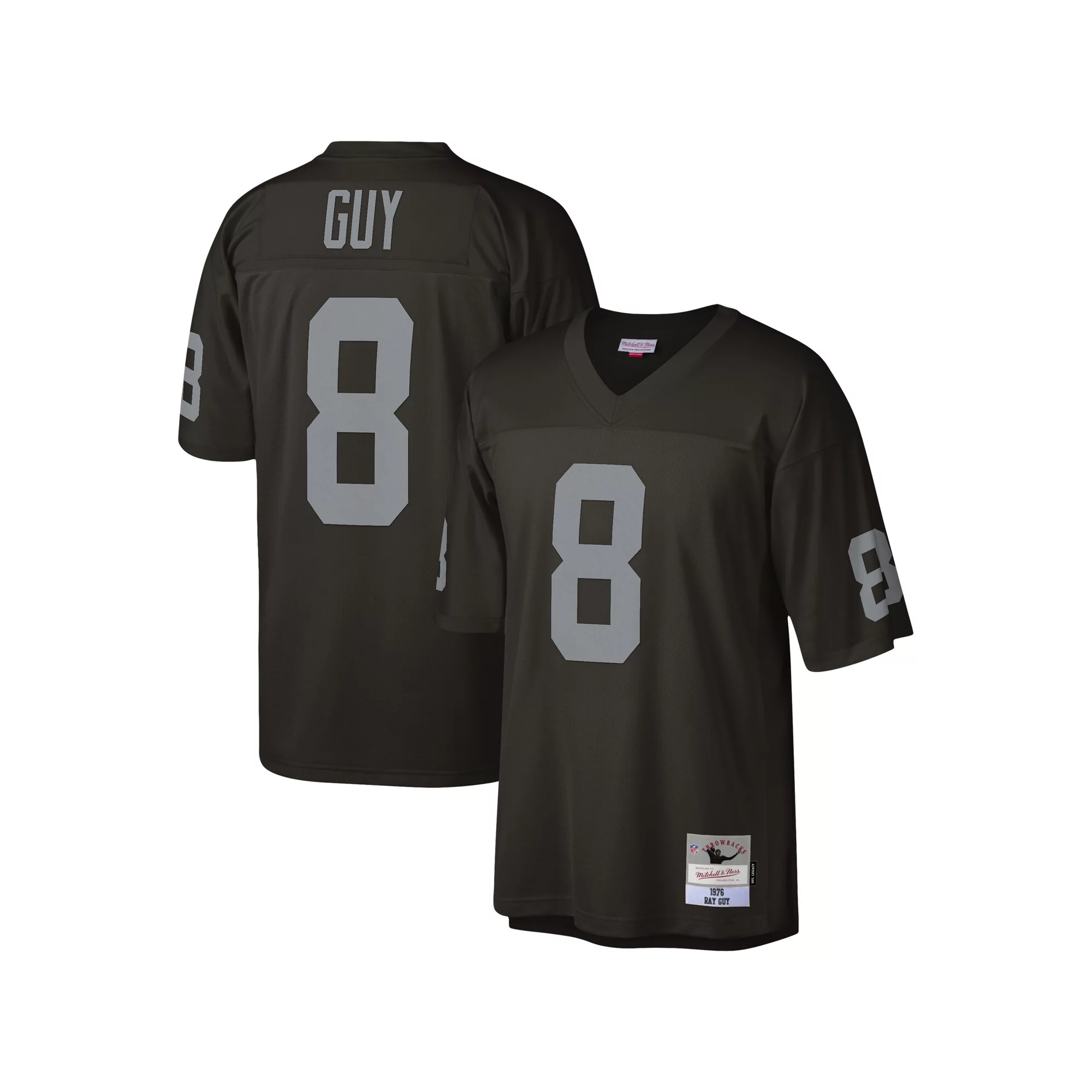Men's Mitchell & Ness Ray Guy Black Las Vegas Raiders 1976 Legacy Replica Jersey