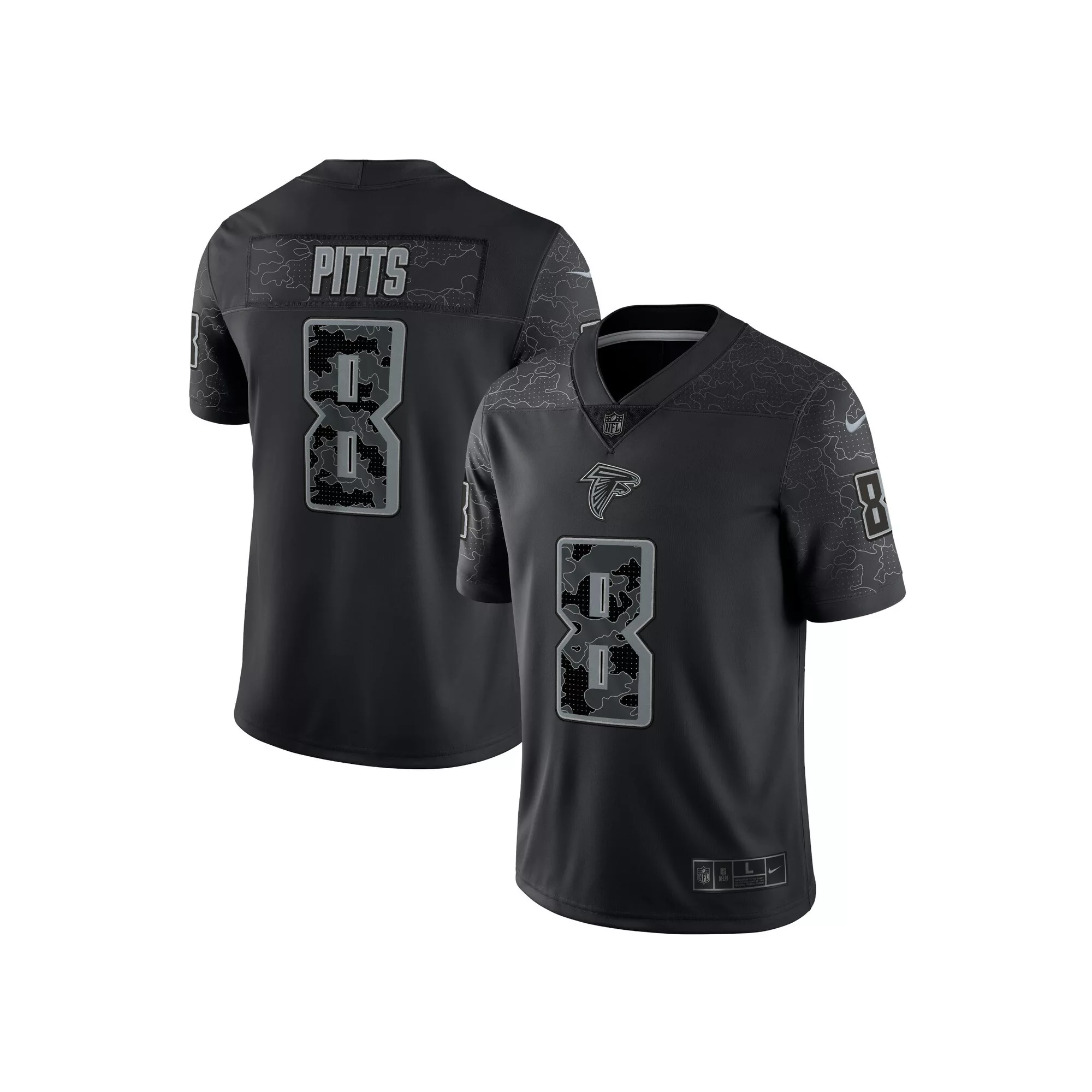 Men's Nike Kyle Pitts Black Atlanta Falcons RFLCTV Limited Jersey