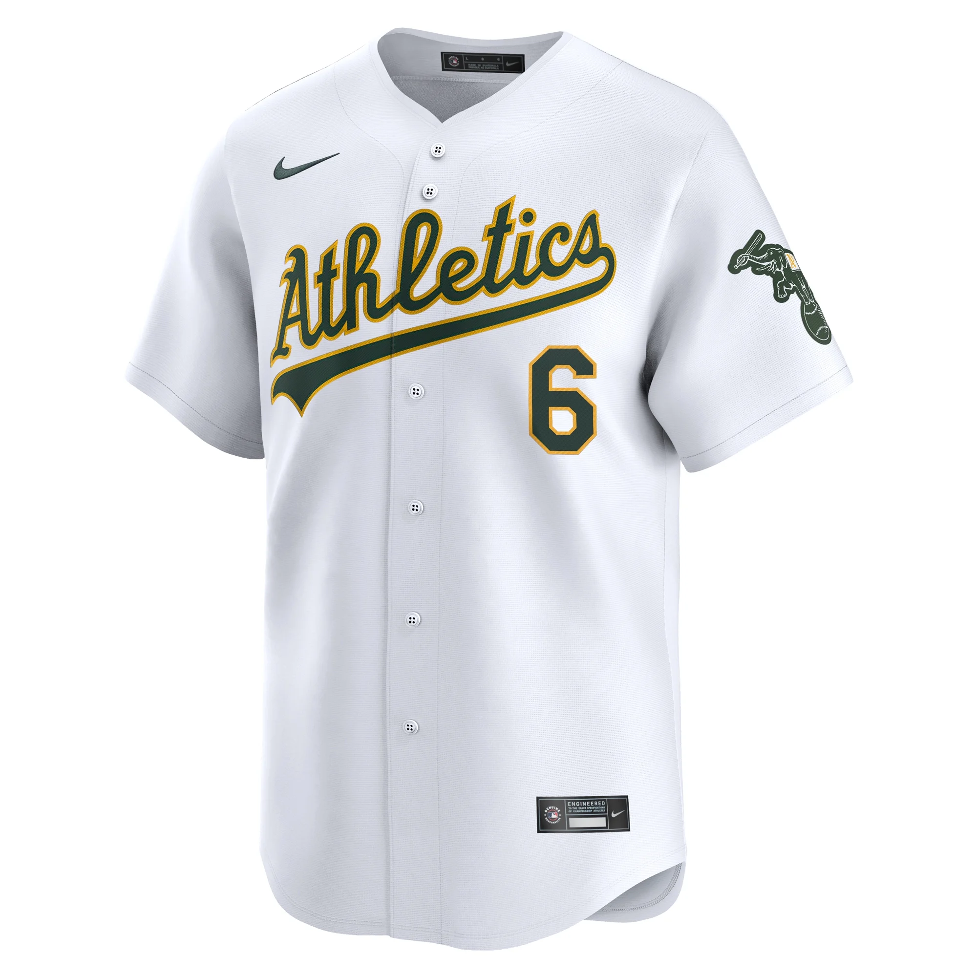 Men's Nike Jordan Diaz White Oakland Athletics Home Limited Player Jersey