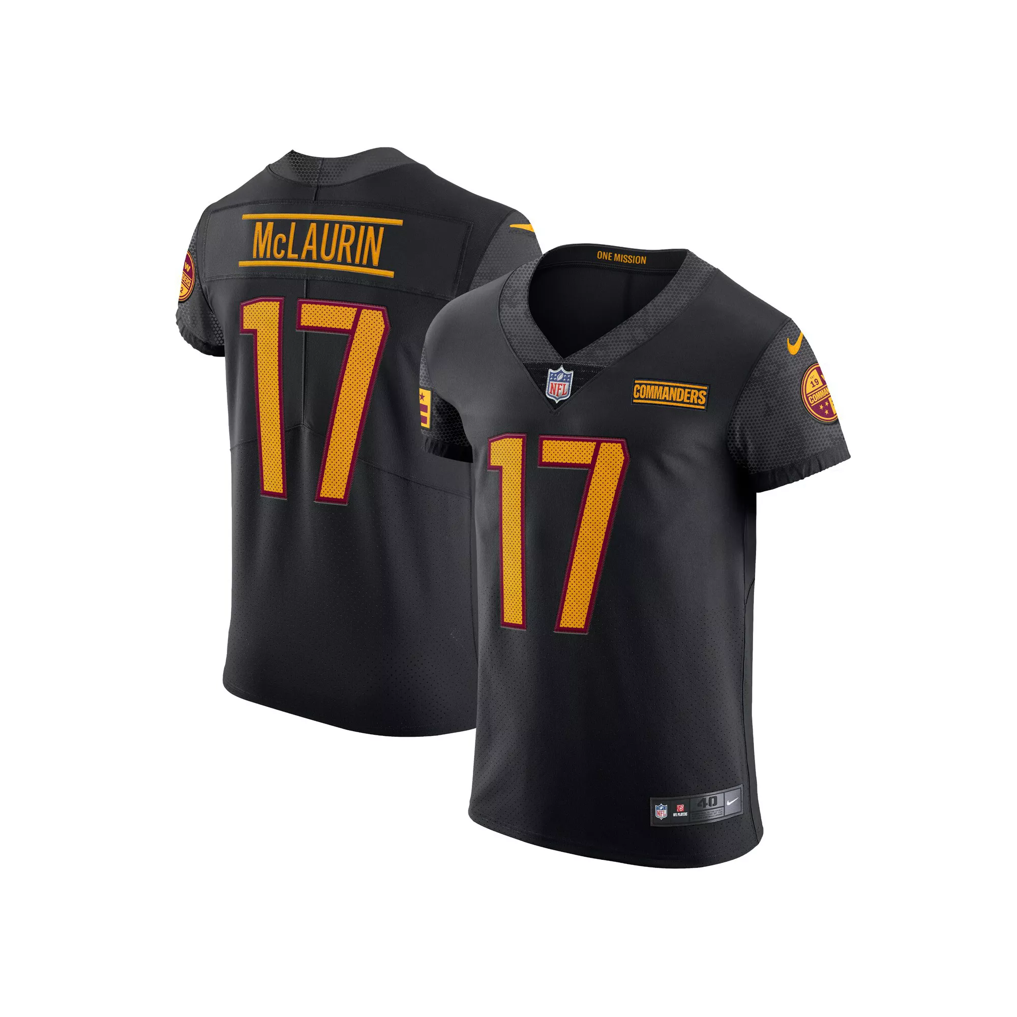 Men's Nike Terry McLaurin Black Washington Commanders Alternate Vapor Elite Jersey