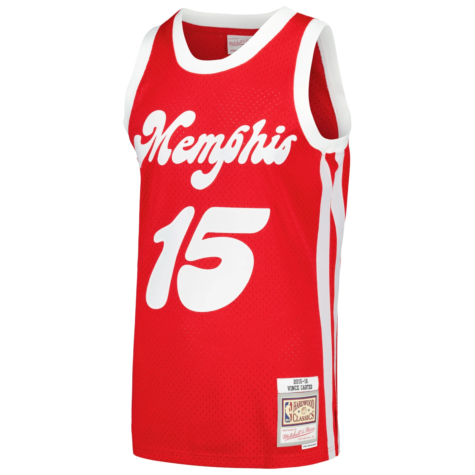 Men's Mitchell & Ness Vince Carter Red Memphis Grizzlies Hardwood Classics Swingman Jersey