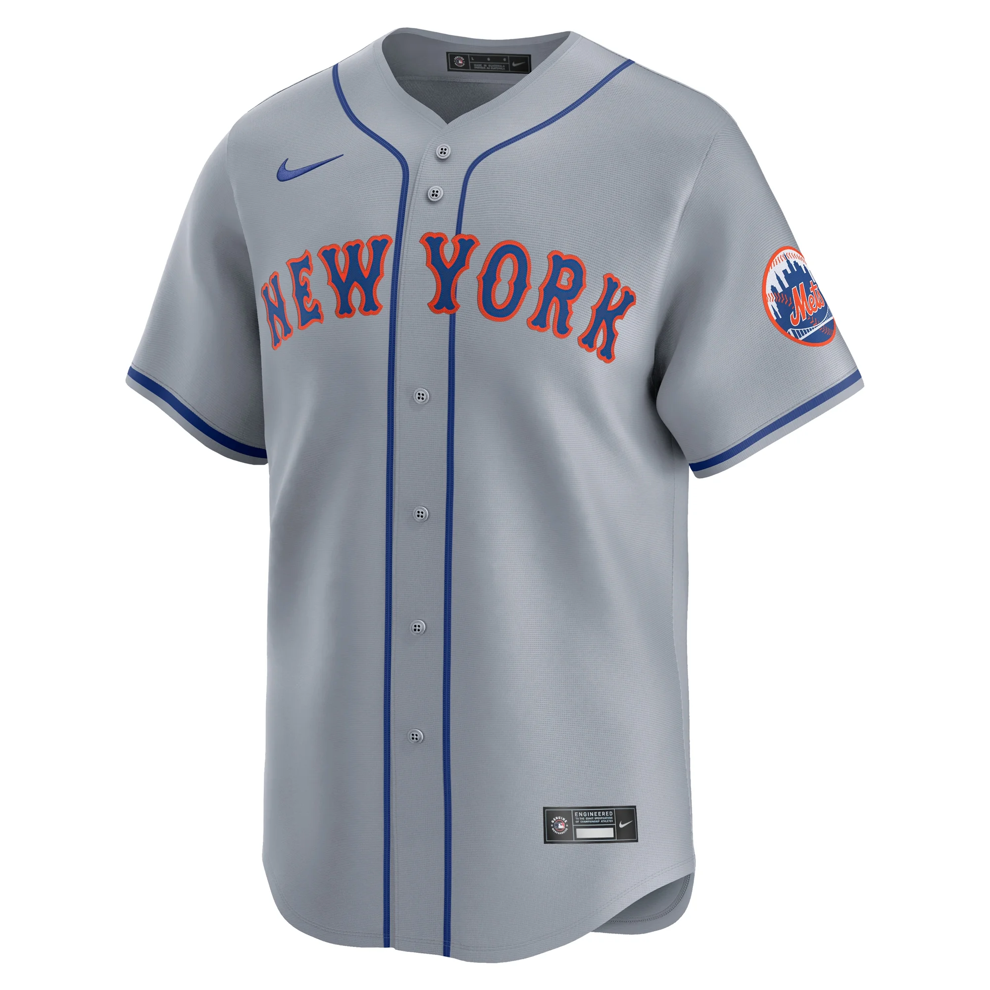 Men's Nike Gray New York Mets Away Limited Jersey