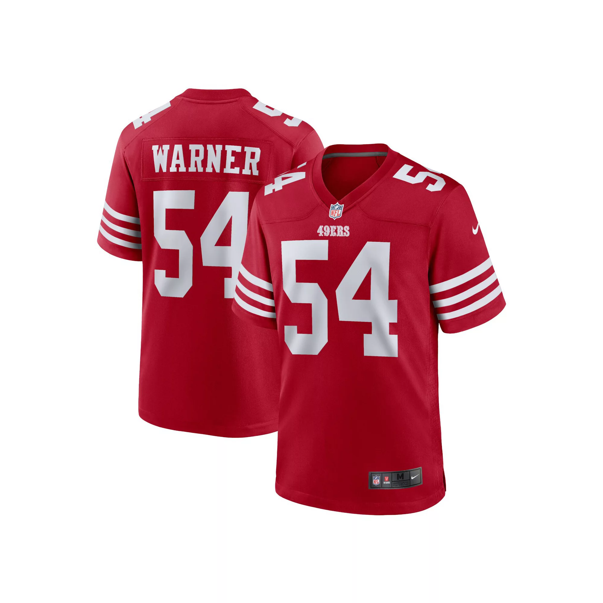 Men's Nike Fred Warner Scarlet San Francisco 49ers Player Game Jersey