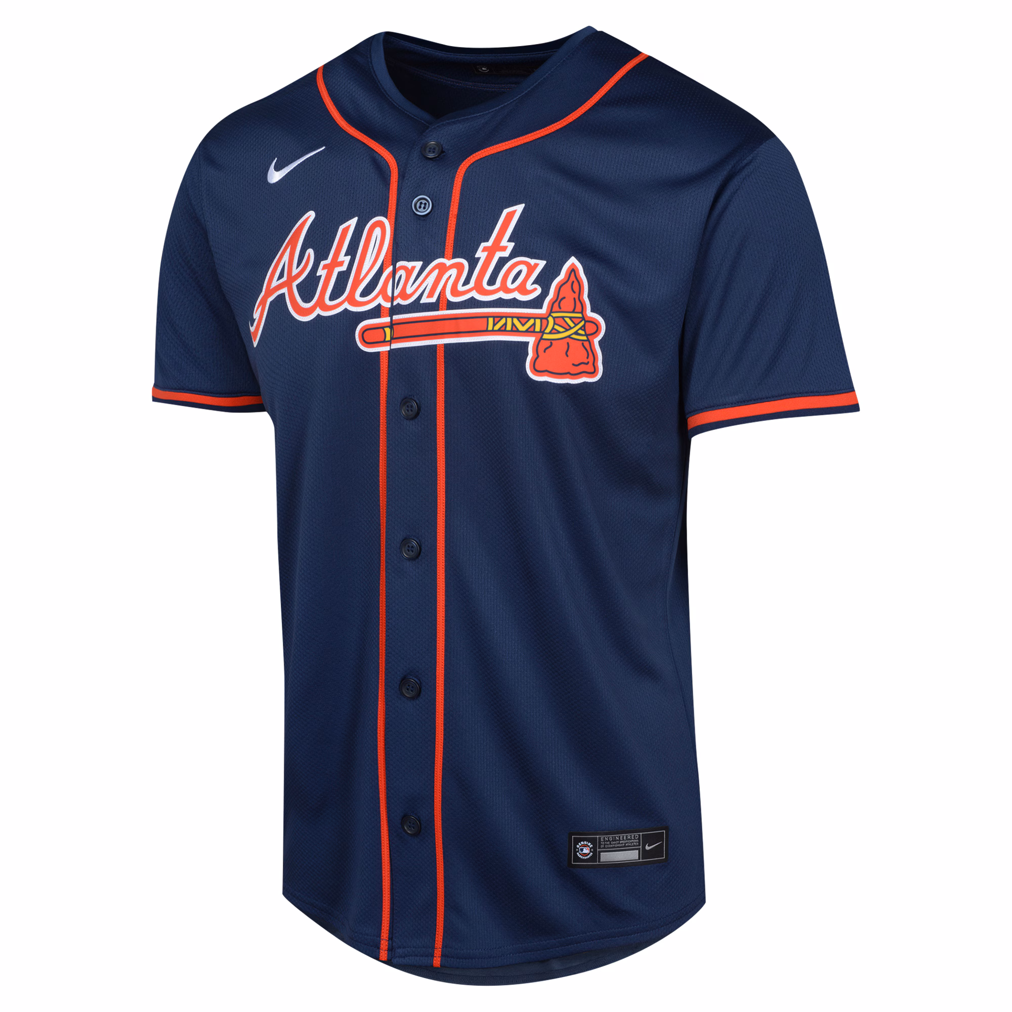 Ronald Acuña Jr. Atlanta Braves Nike Youth Alternate Limited Player Jersey – Navy