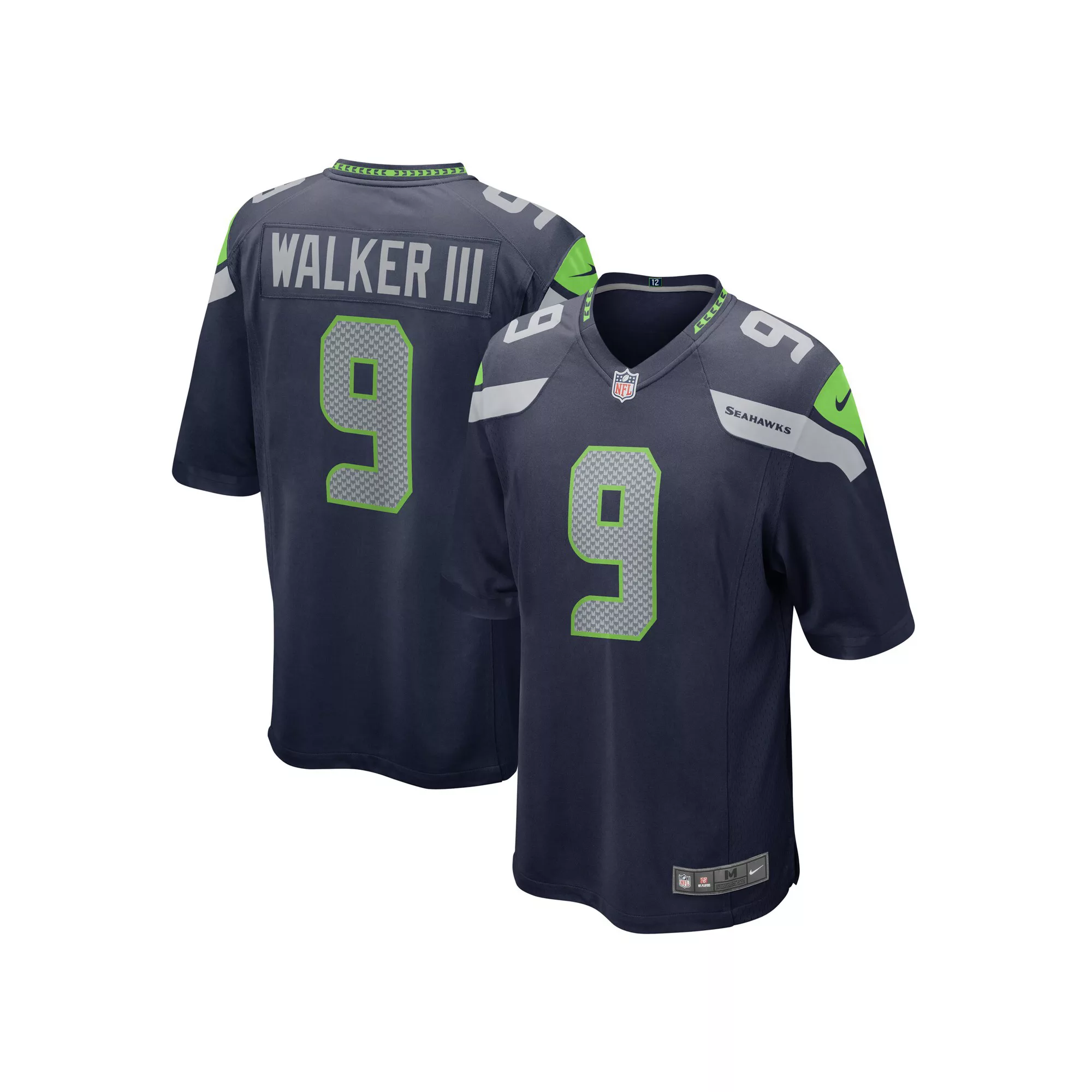 Men's Nike Kenneth Walker III Navy Seattle Seahawks Player Game Jersey