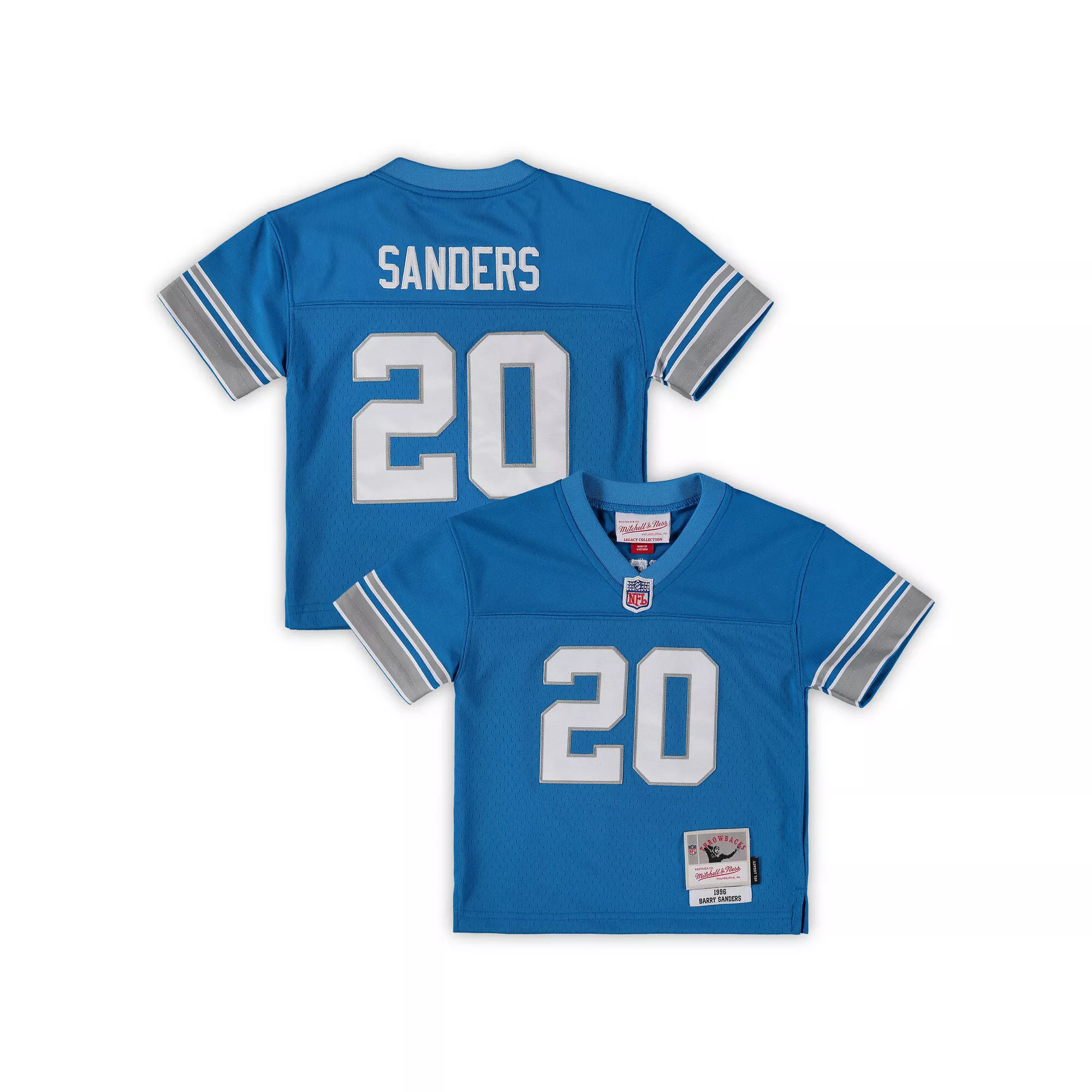 Toddler Mitchell & Ness Barry Sanders Blue Detroit Lions 1996 Retired Legacy Jersey