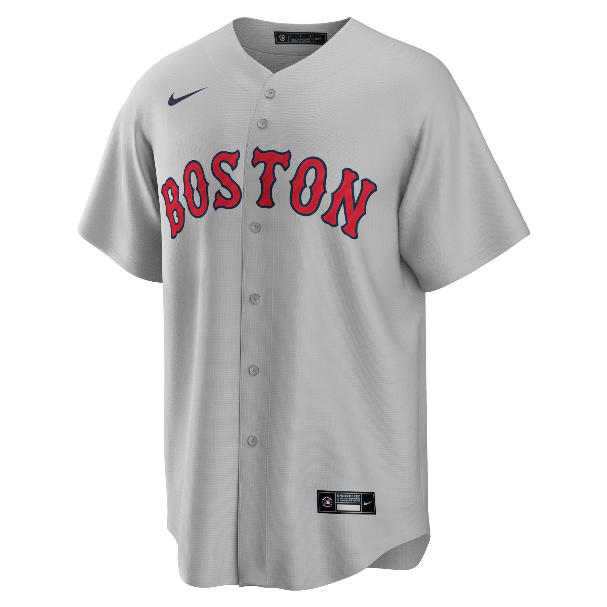 Men's Nike Gray Boston Red Sox Road Replica Team Jersey