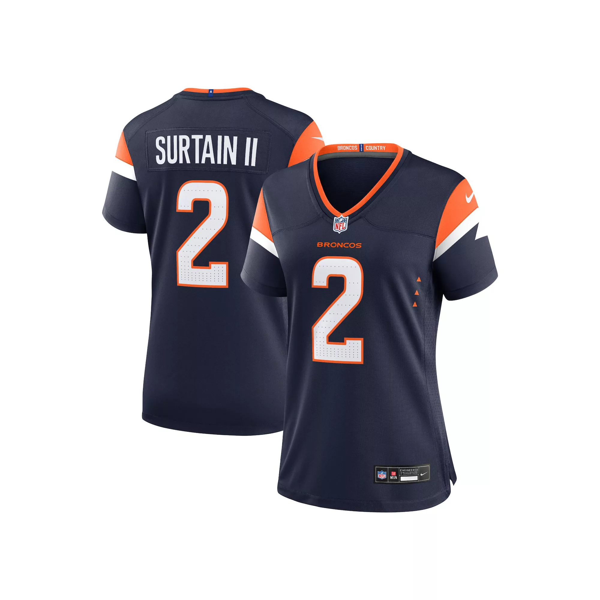 Women's Nike Patrick Surtain II Navy Denver Broncos Alternate Game Jersey