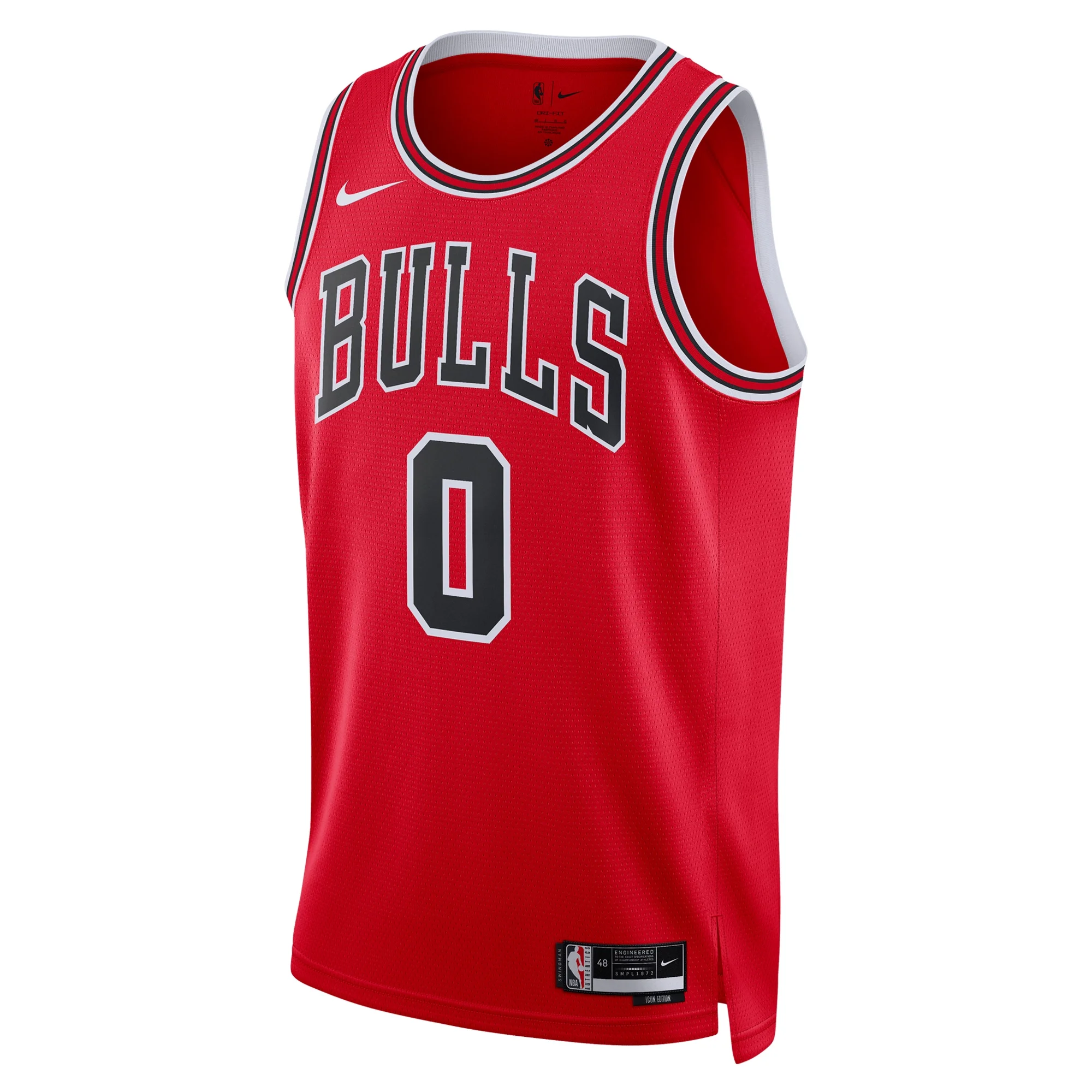 Unisex Nike Coby White Red Chicago Bulls Swingman Jersey - Icon Edition