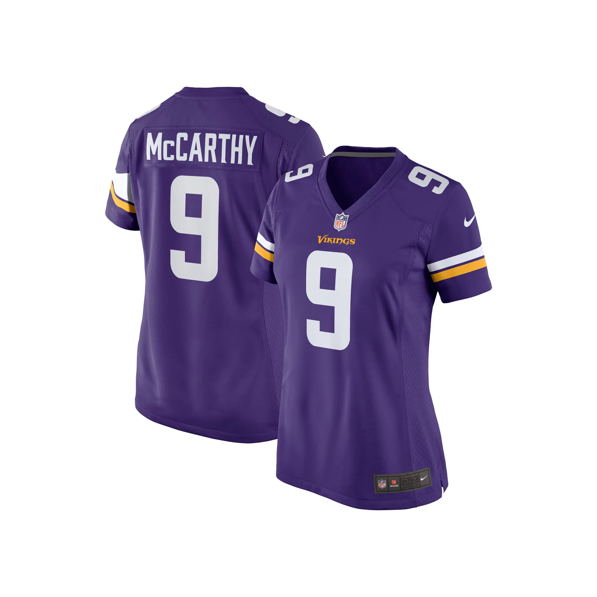 Women's Nike J.J. McCarthy Purple Minnesota Vikings 2024 NFL Draft First Round Pick Player Game Jersey