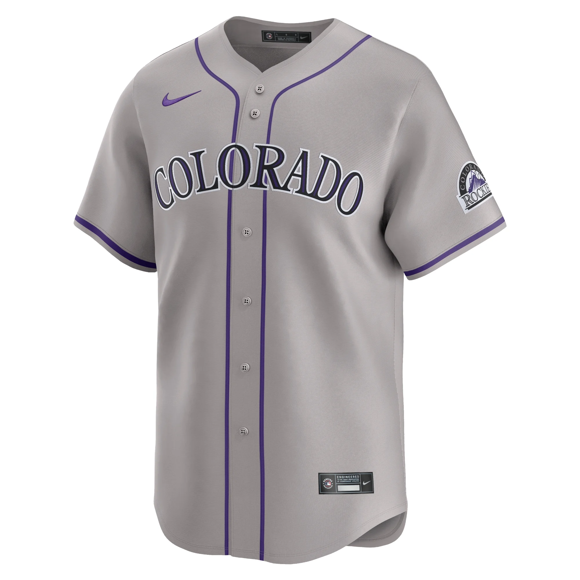 Men's Nike Gray Colorado Rockies Road Limited Jersey