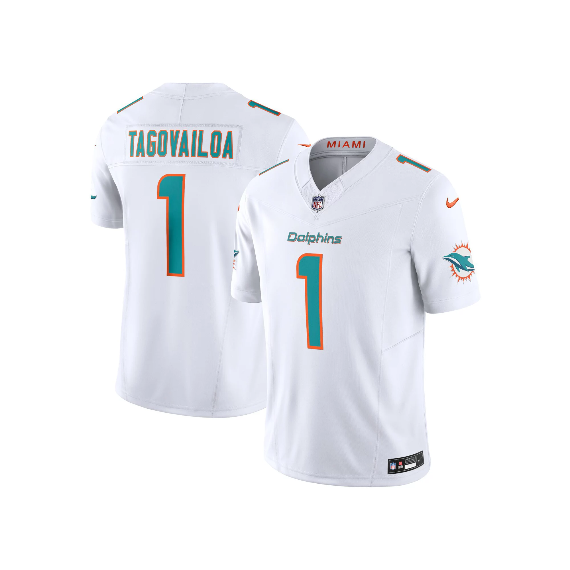 Men's Nike Tua Tagovailoa White Miami Dolphins Vapor F.U.S.E. Limited Jersey
