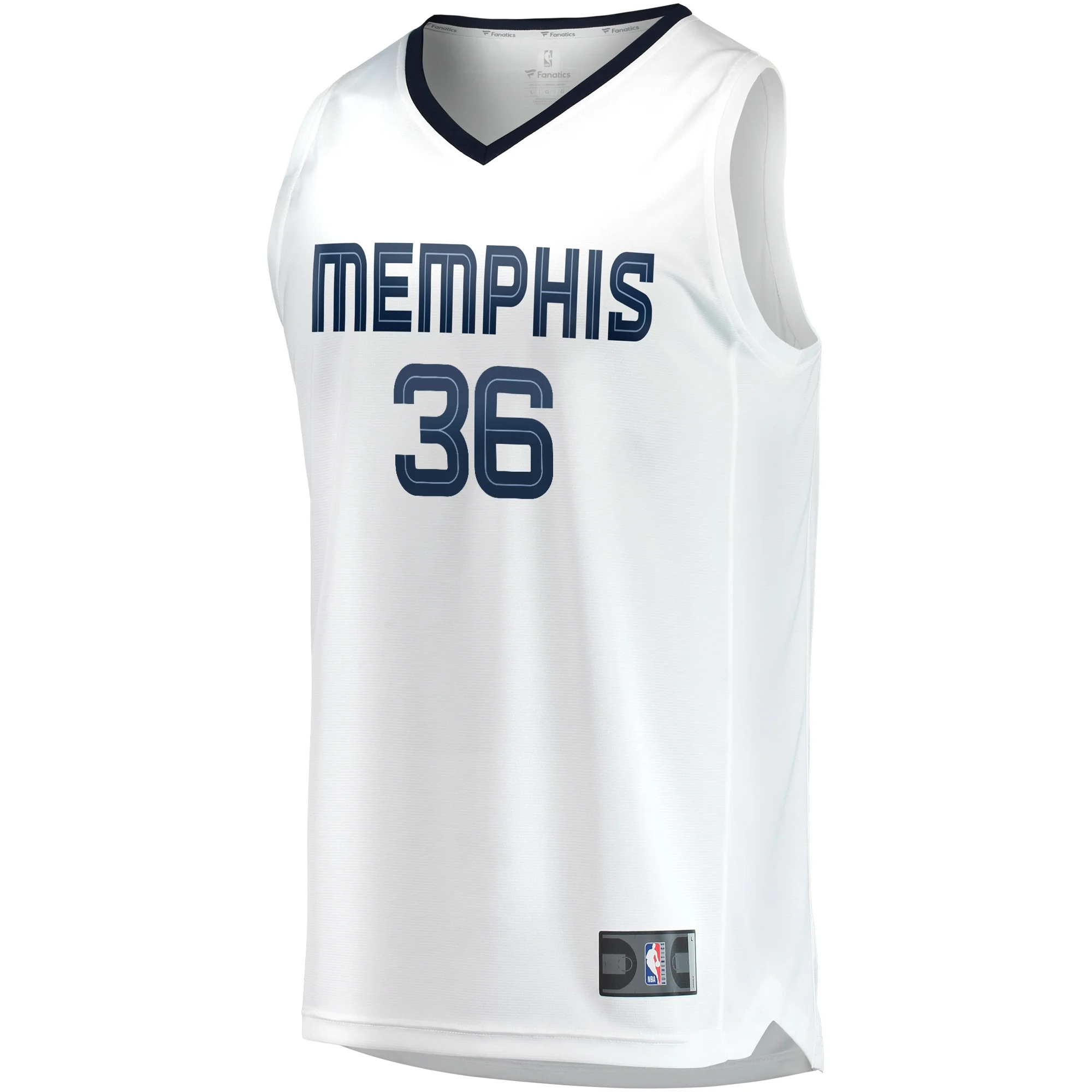 Men's Fanatics Marcus Smart White Memphis Grizzlies Fast Break Player Jersey - Association Edition