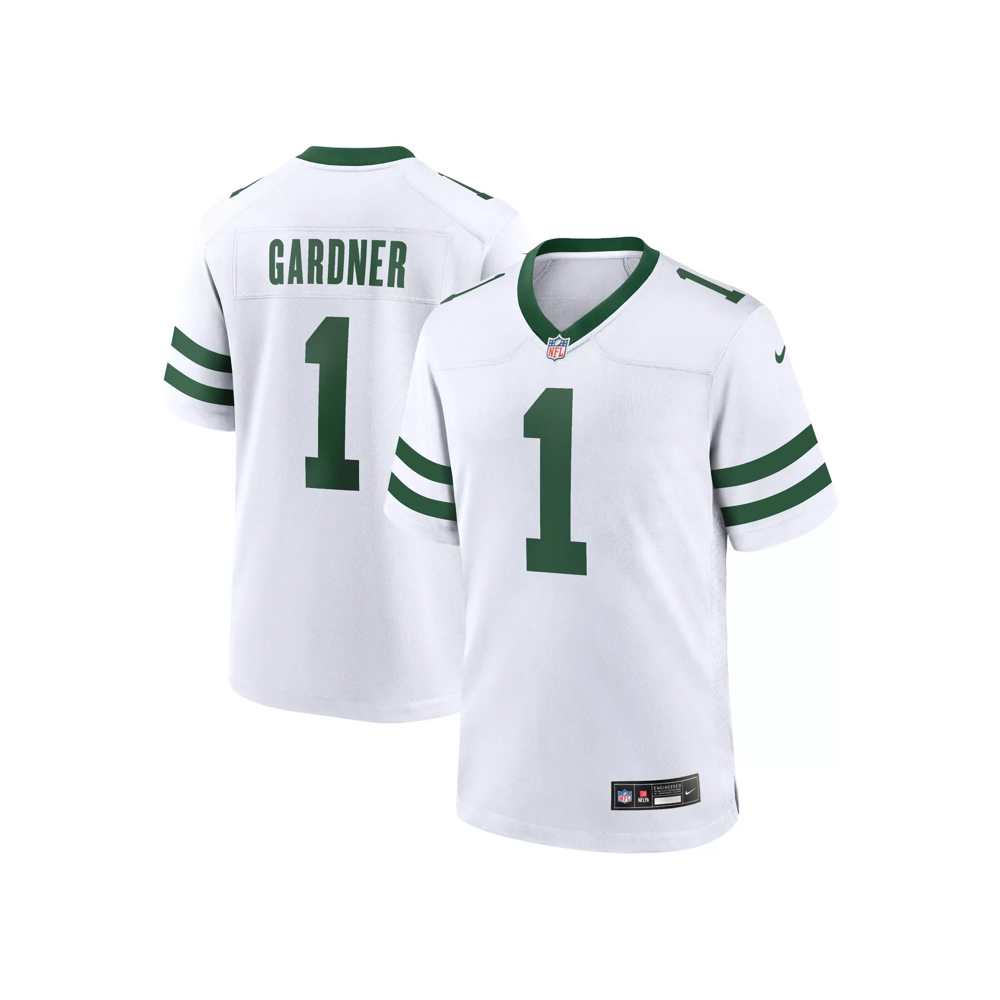 Men's Nike Ahmad Sauce Gardner Legacy White New York Jets Game Jersey