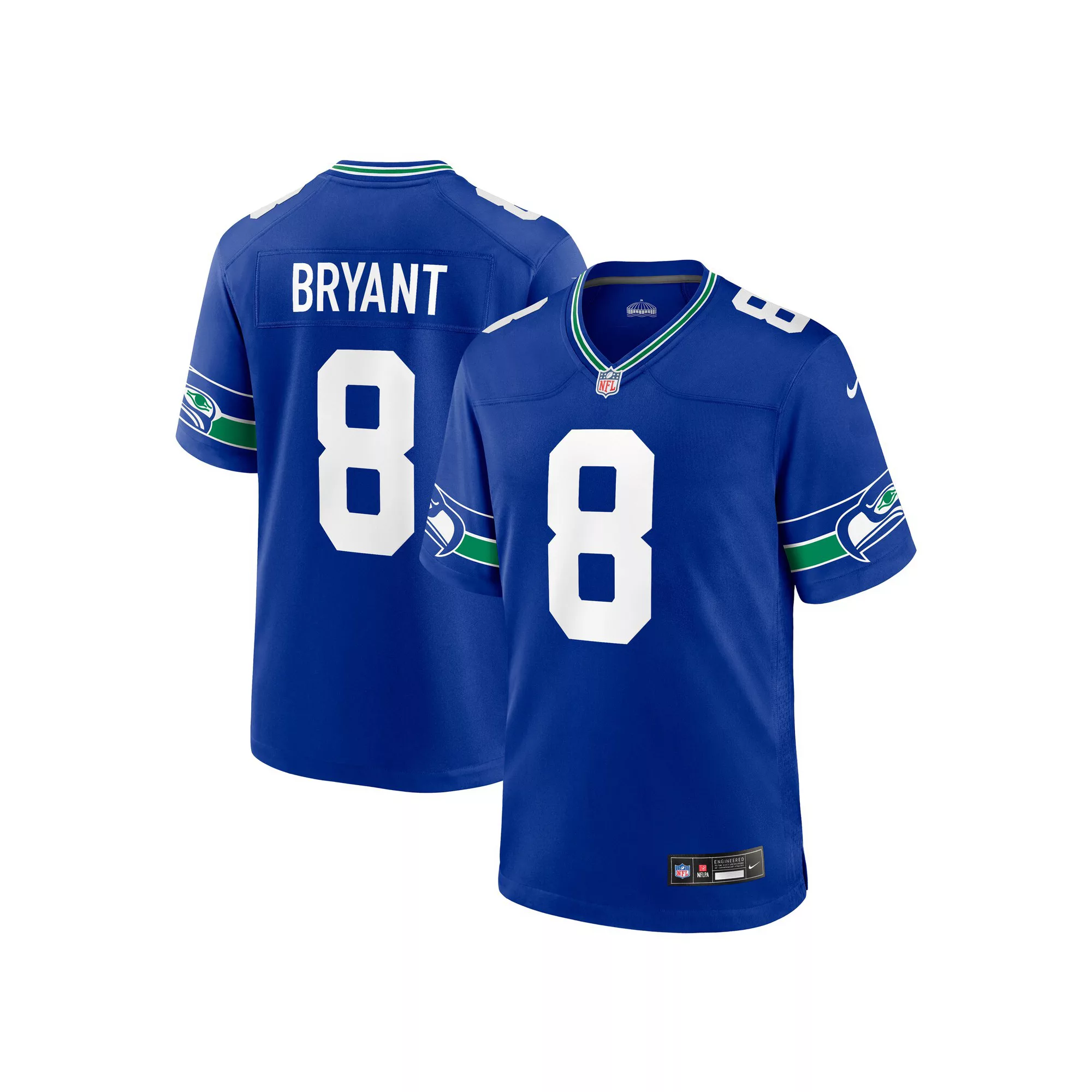 Men's Nike Coby Bryant Royal Seattle Seahawks Throwback Player Game Jersey