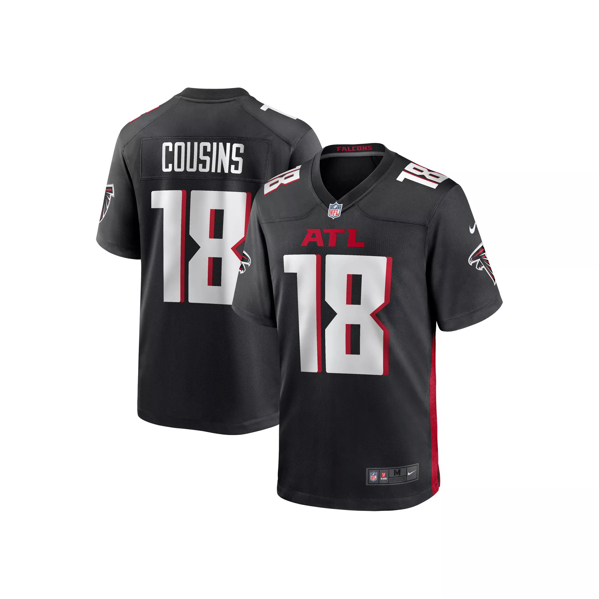 Men's Nike Kirk Cousins Black Atlanta Falcons Game Player Jersey