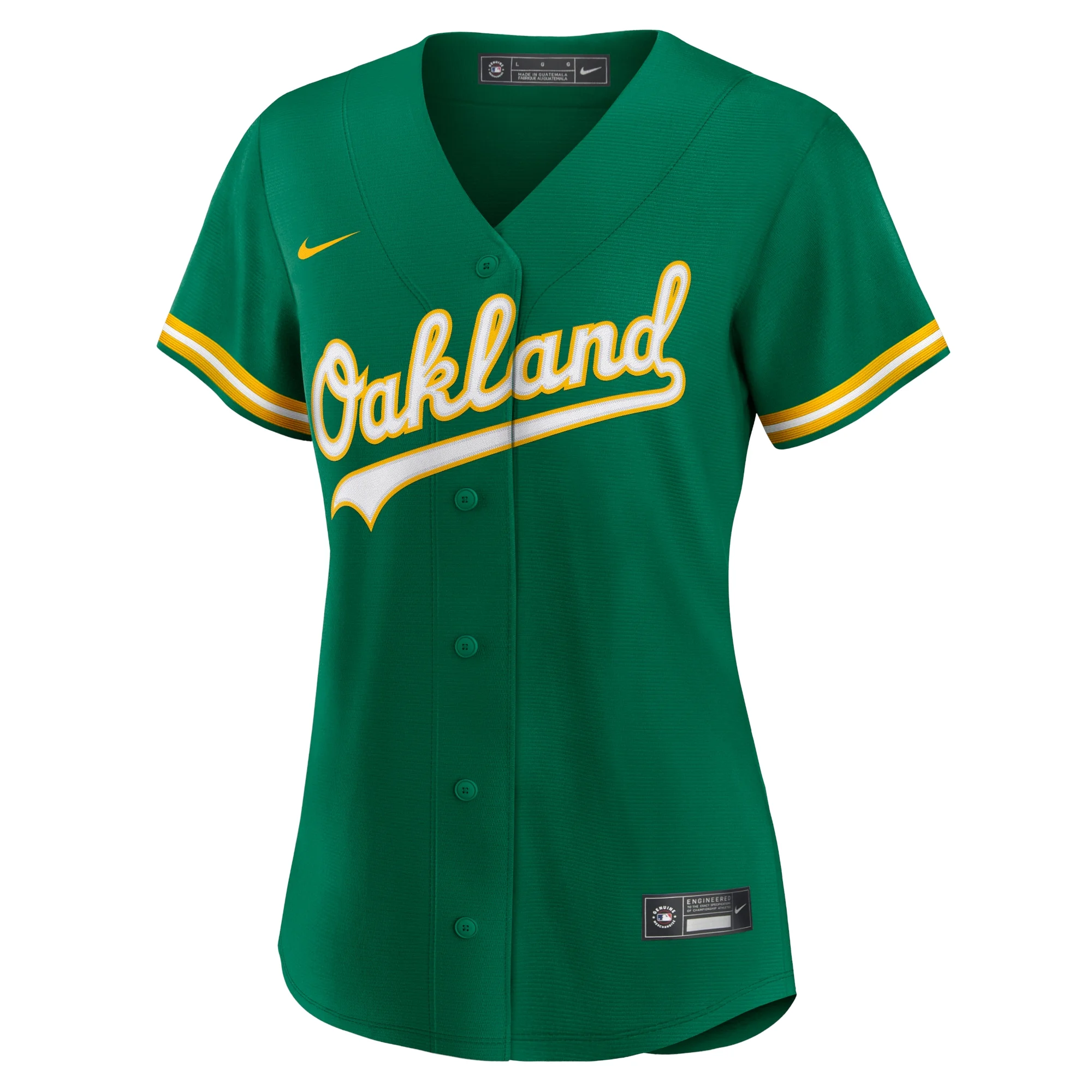 Women's Nike Kelly Green Oakland Athletics Alternate Replica Team Jersey