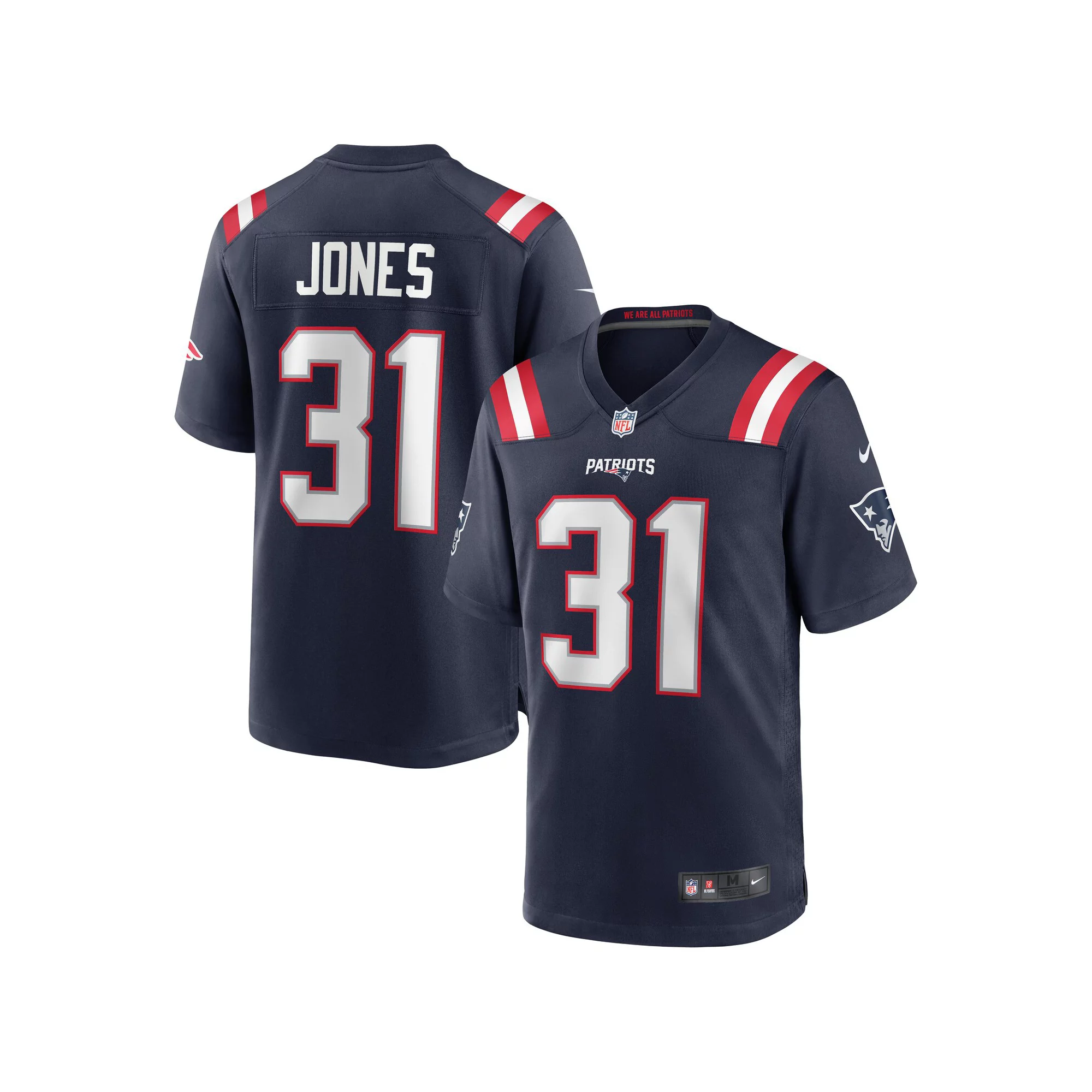 Men's Nike Jonathan Jones Navy New England Patriots Game Jersey