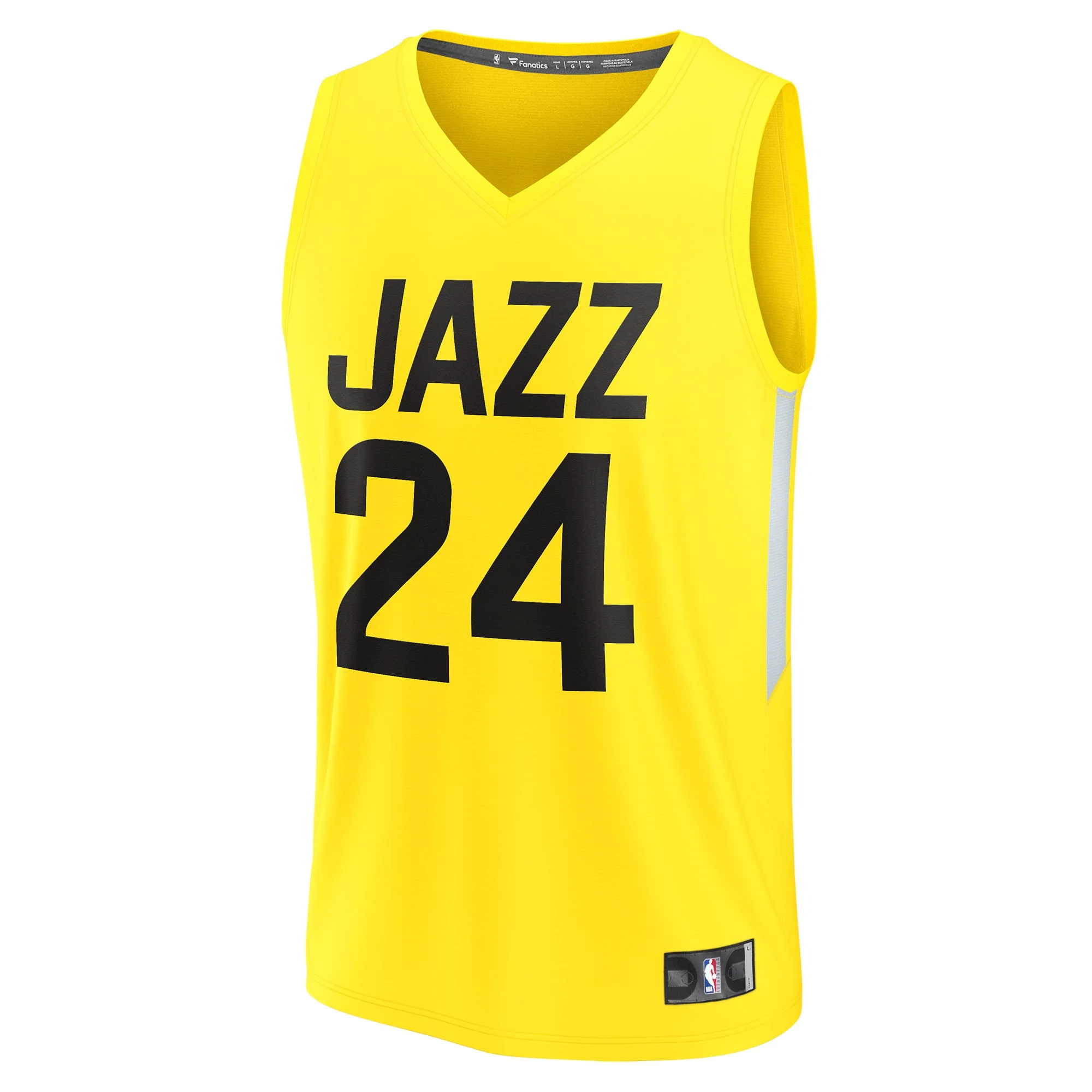 Men's Fanatics Walker Kessler Yellow Utah Jazz Fast Break Replica Player Jersey - Icon Edition