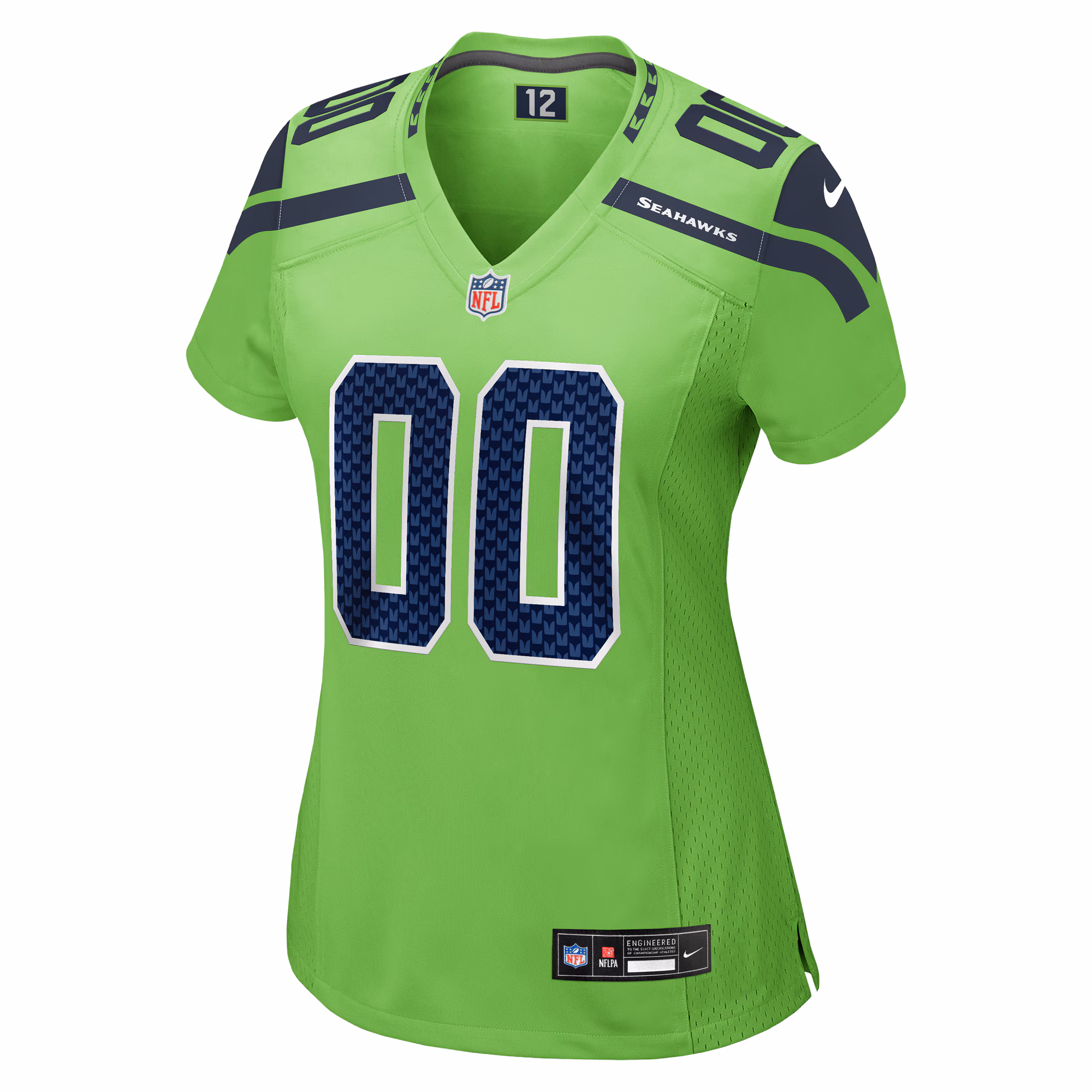 Seattle Seahawks Nike Women's Alternate Custom Game Jersey - Neon Green