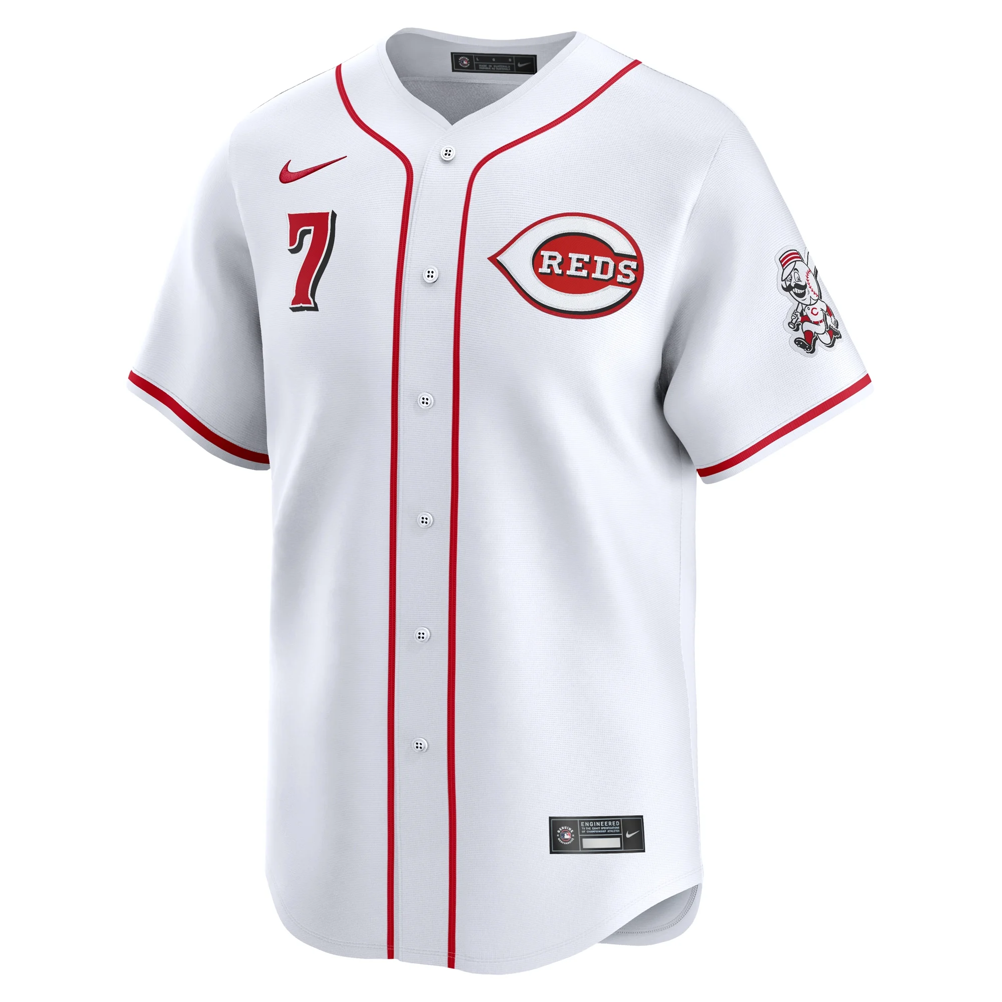 Men's Nike Spencer Steer White Cincinnati Reds Home Limited Player Jersey