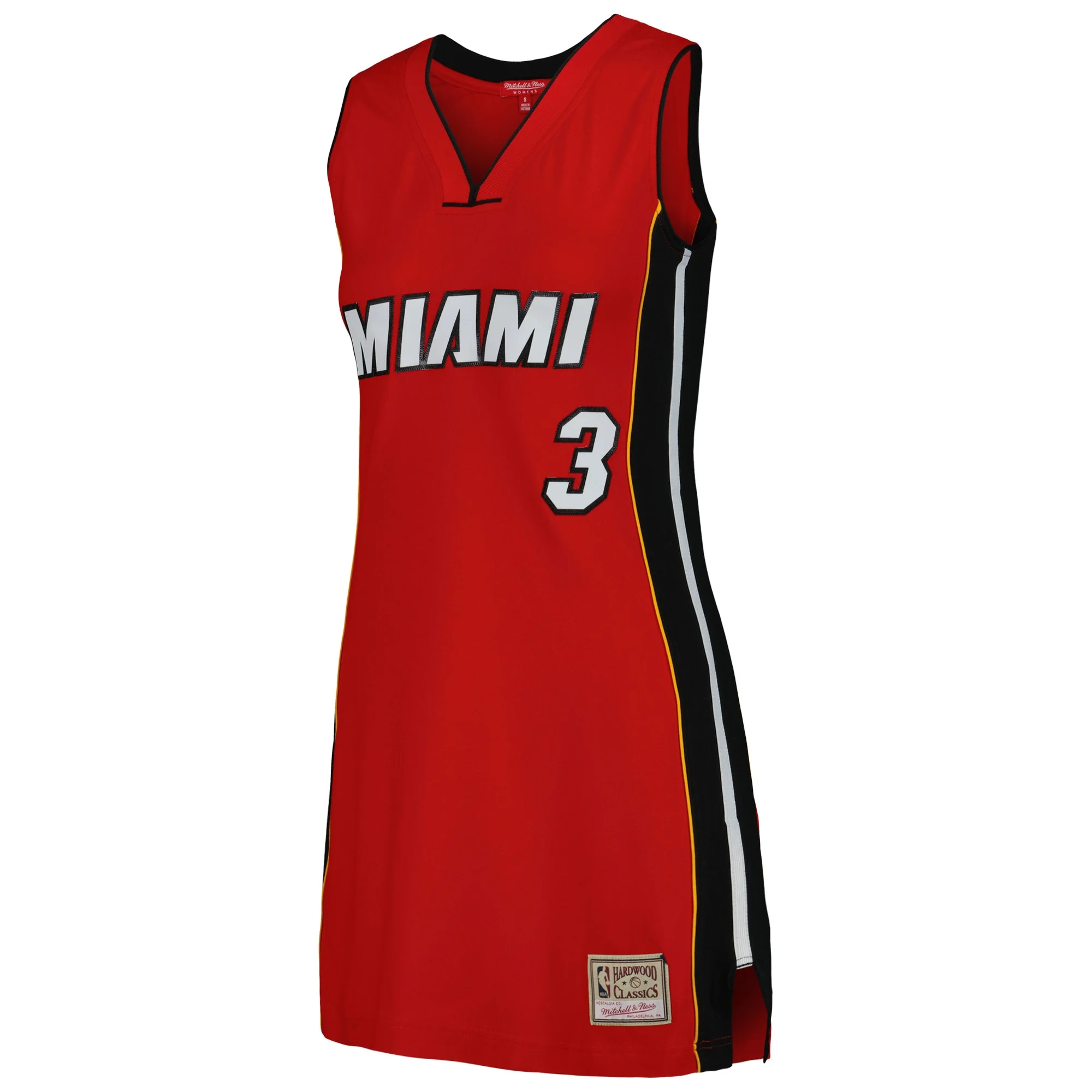 Women's Mitchell & Ness Dwyane Wade Red Miami Heat 2005 Hardwood Classics Name & Number Player Jersey Dress