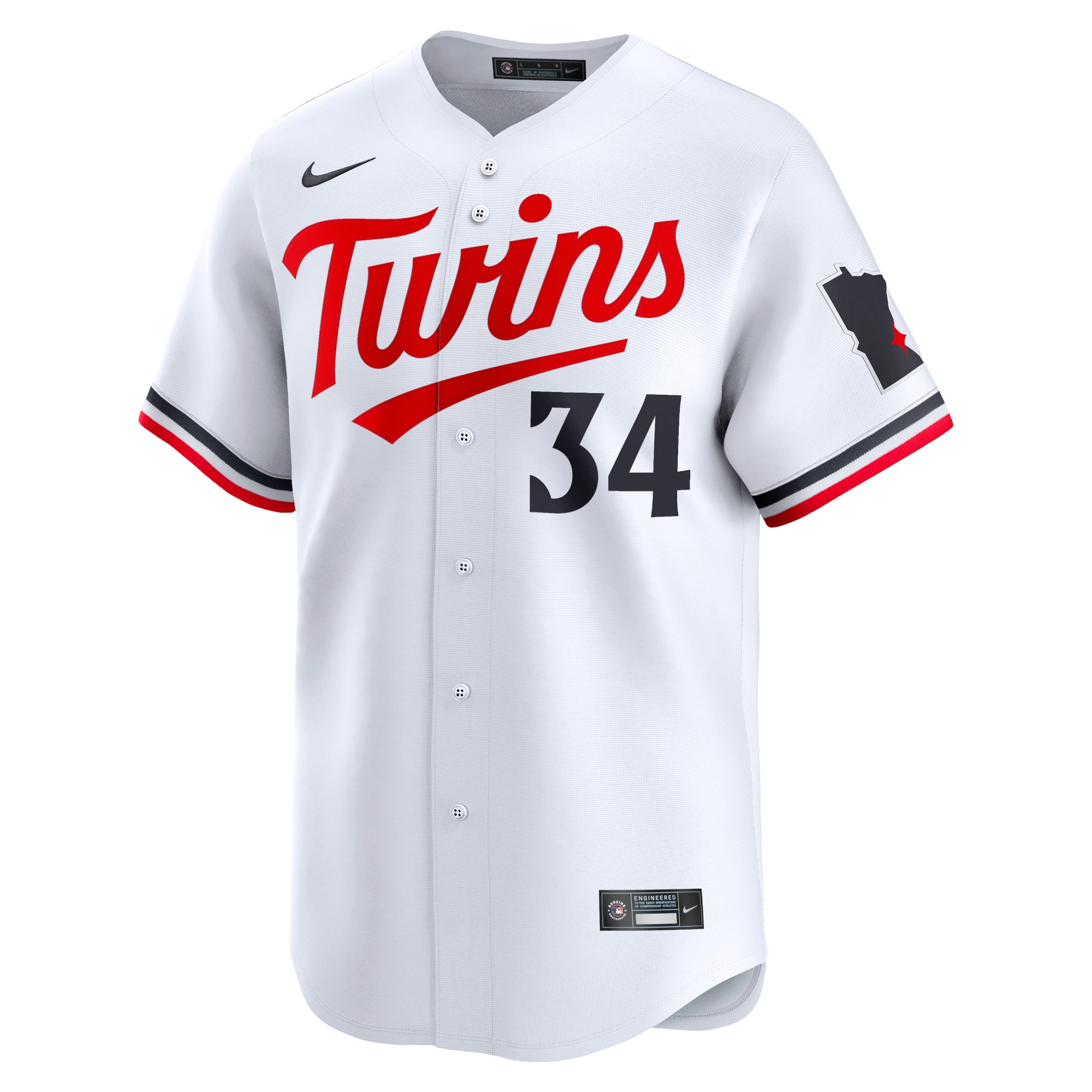 Kirby Puckett Minnesota Twins Nike Home Limited Player Jersey - White